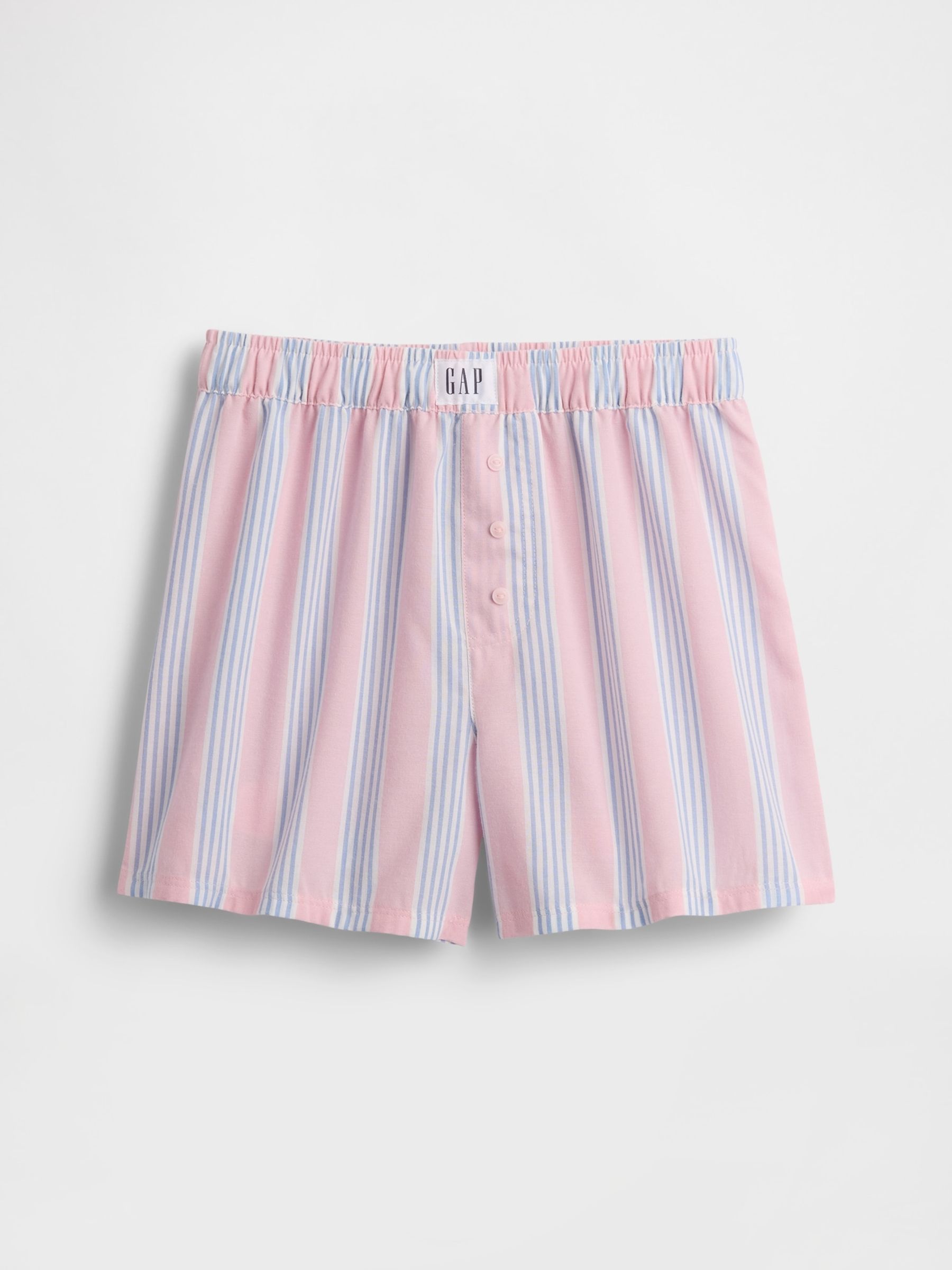 Blue Poplin Pyjama Boxer Shorts - Image 3 of 4
