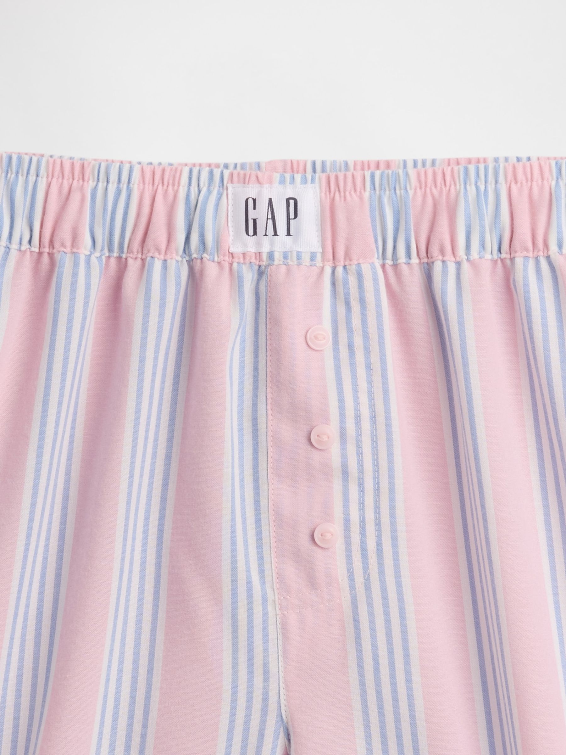 Blue Poplin Pyjama Boxer Shorts - Image 4 of 4