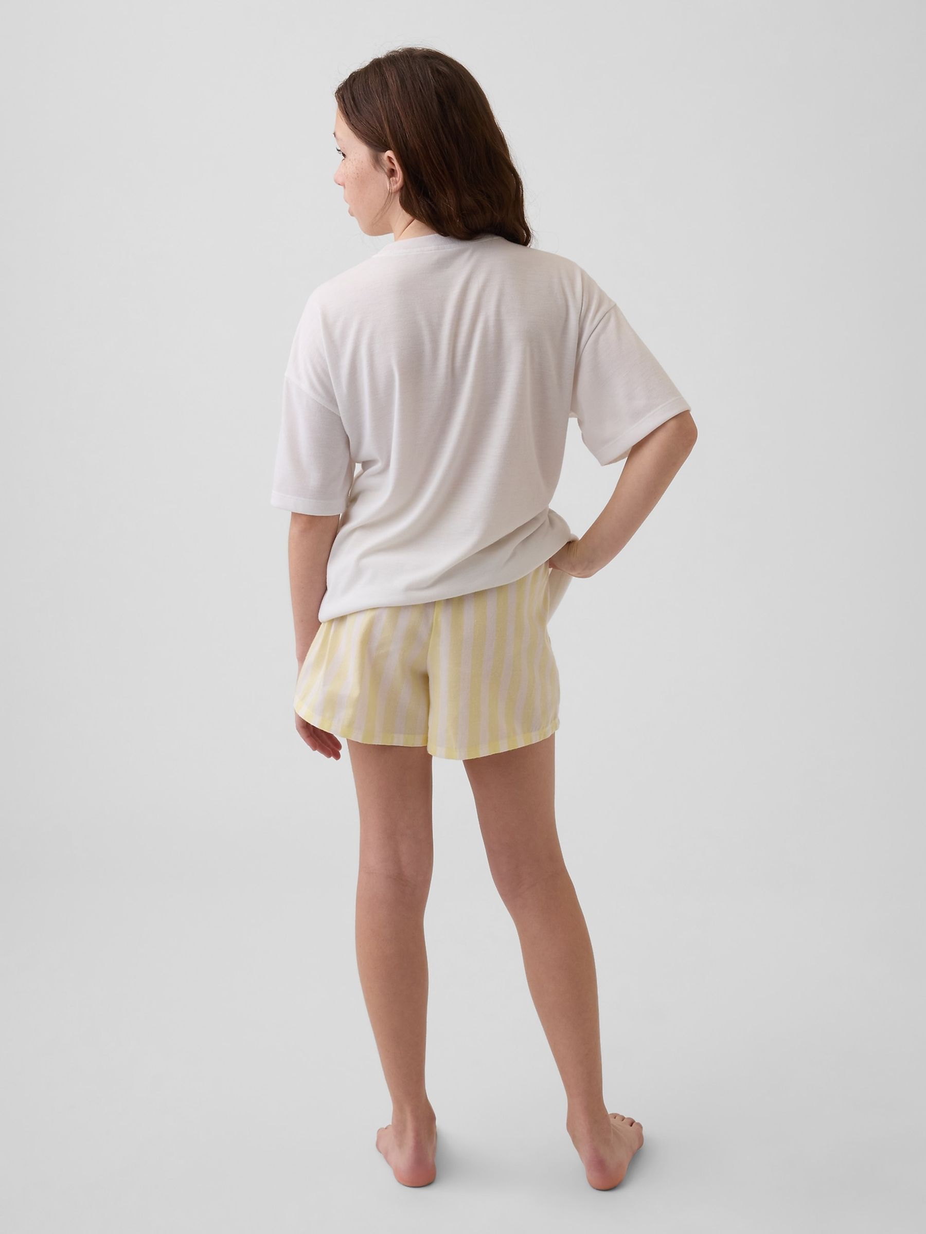 Yellow stripe Poplin pyjama Boxer Shorts - Image 2 of 4