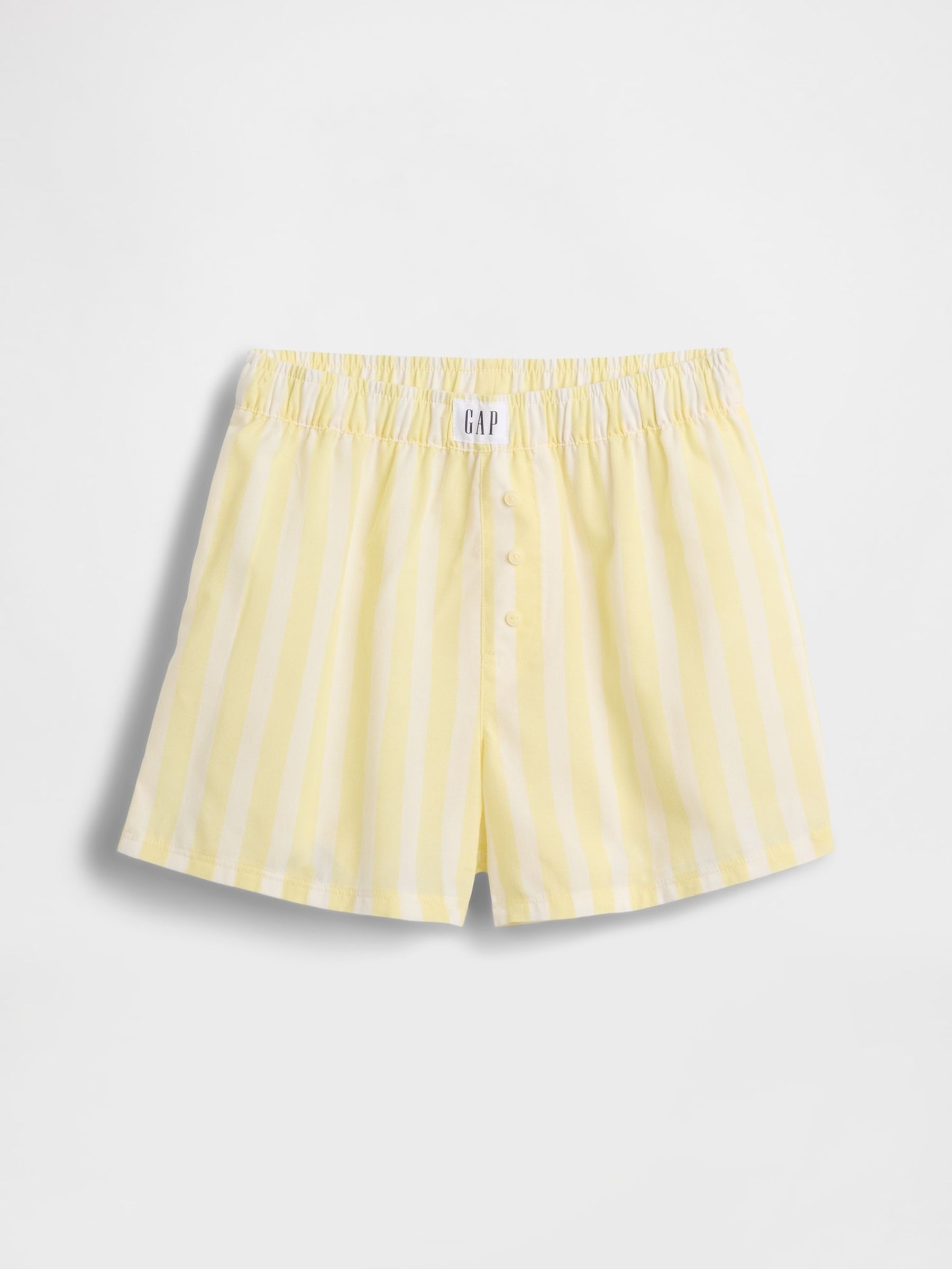 Yellow stripe Poplin pyjama Boxer Shorts - Image 3 of 4