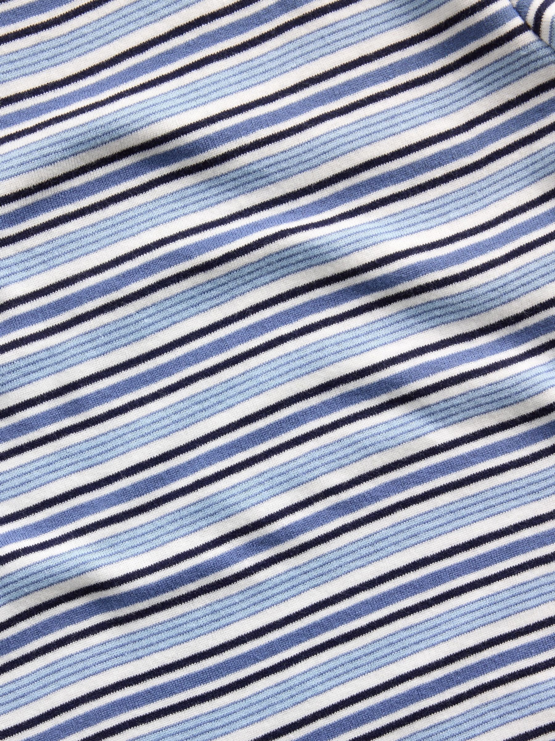 Blue stripe Cap-Sleeve Fitted T-Shirt - Image 4 of 4