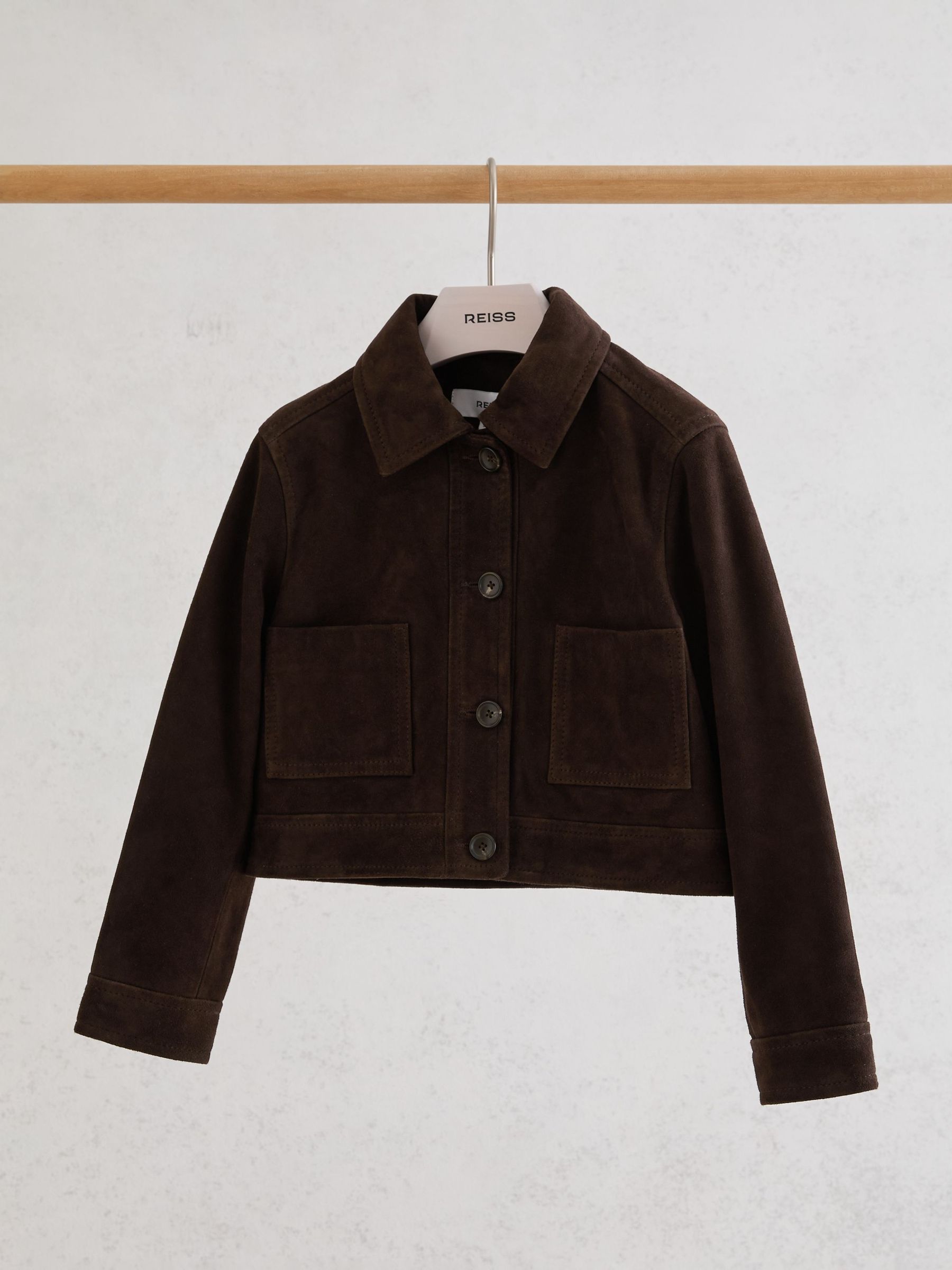 Jacket in Chocolate Brown - Image 1 of 3
