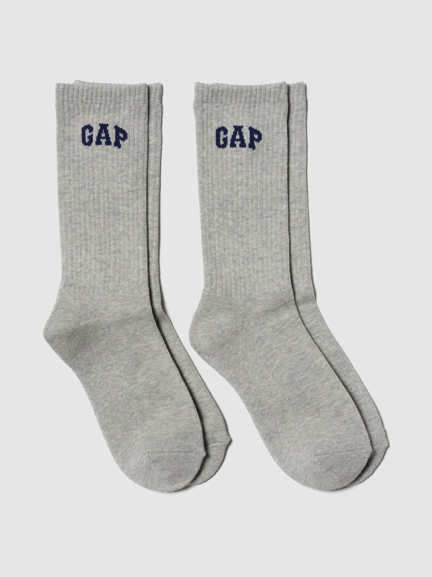 Grey Yoga Crew Socks 2 Pack - Image 1 of 1 Grey Yoga Crew Socks 2 Pack - Image 1 of 1