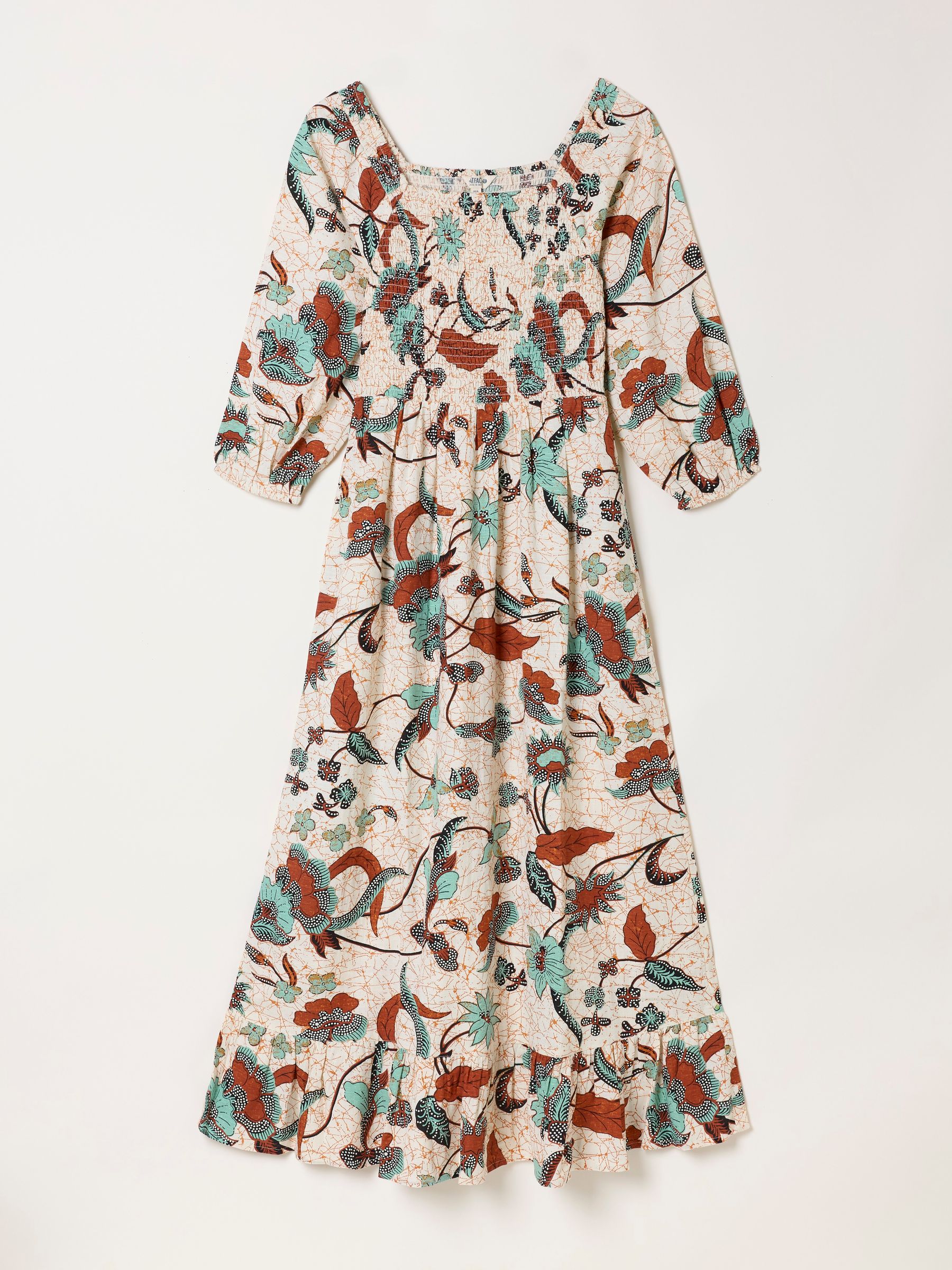 Adele Ivory Batik Petite Midi Dress - Image 6 of 6