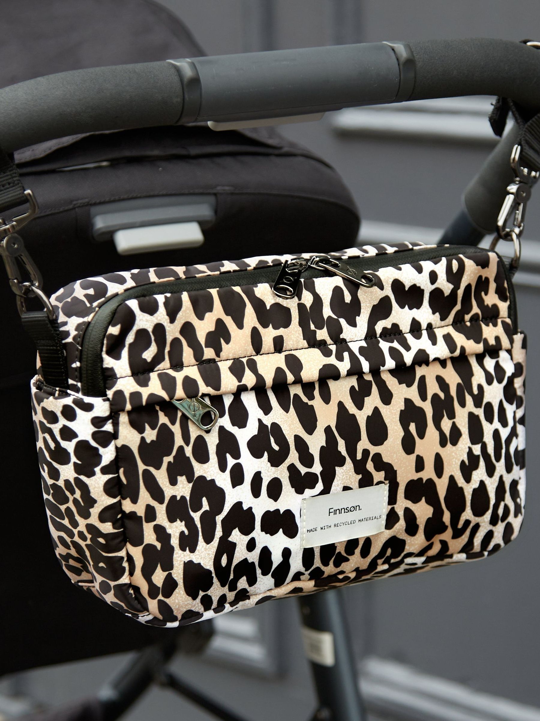 Finnson Leopard Frida Stroller Organiser With Stroller Clips - Image 3 of 6