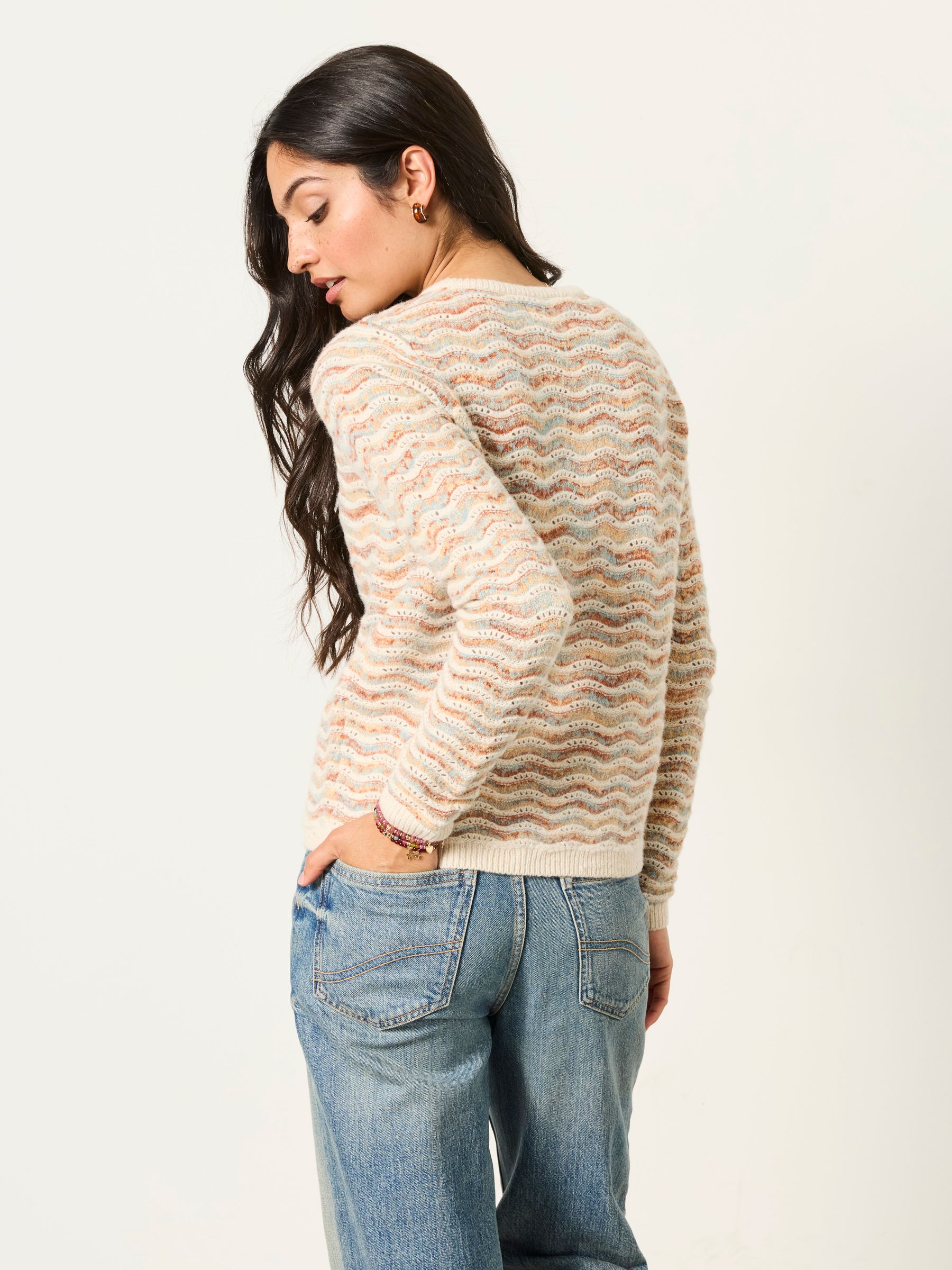 Vasti Natural Knitted Pattern Jumper - Image 3 of 6