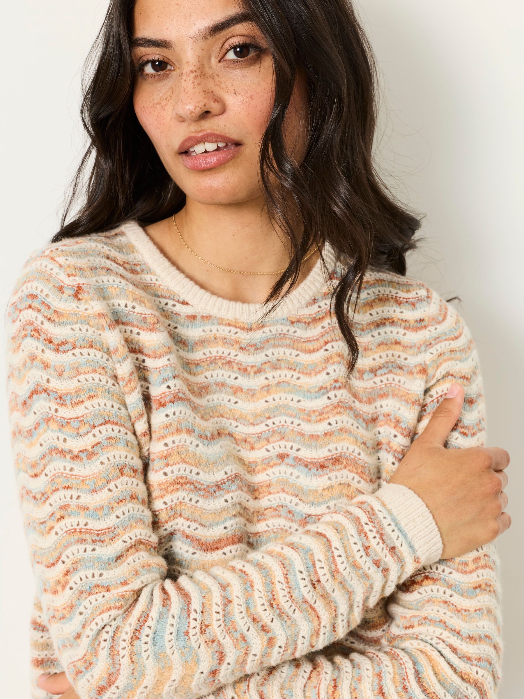 Vasti Natural Knitted Pattern Jumper - Image 5 of 6