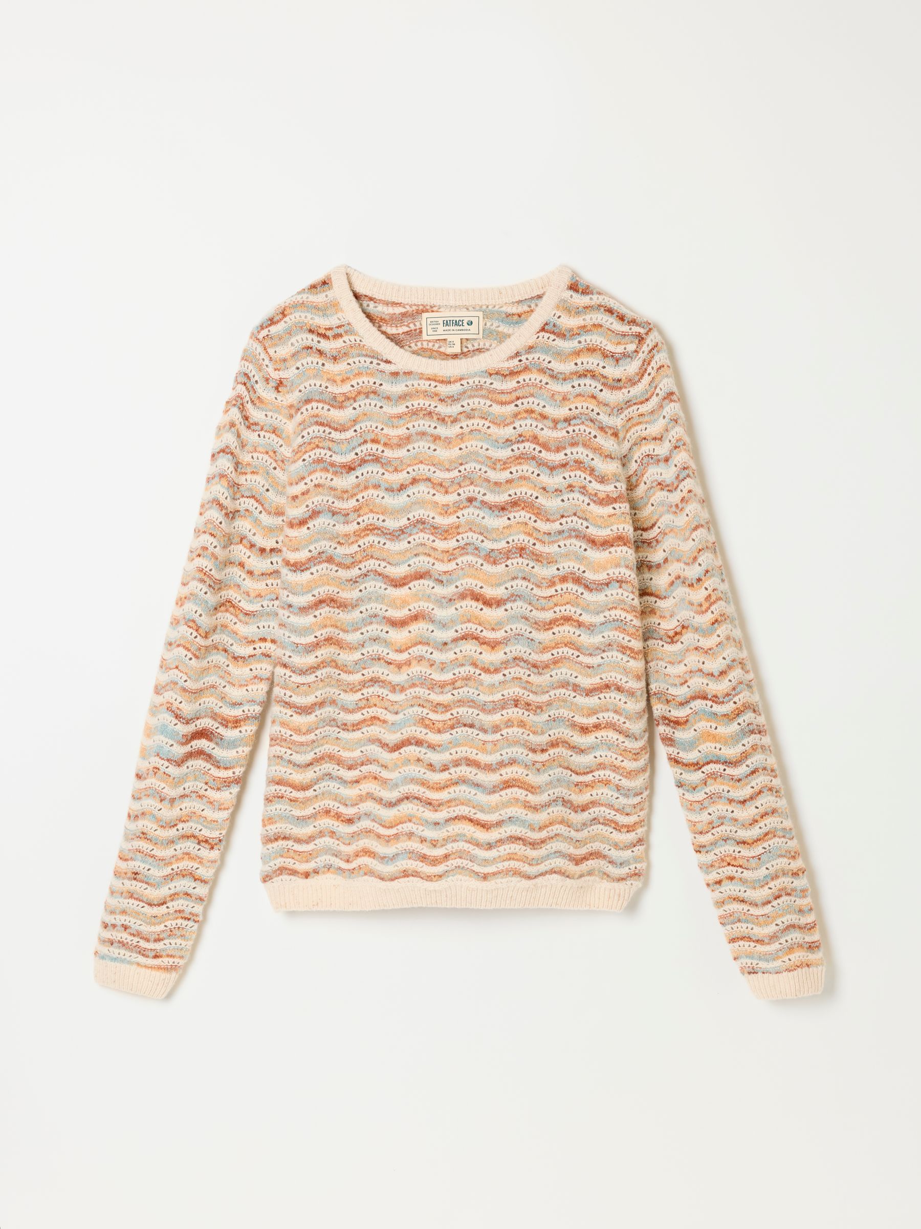Vasti Natural Knitted Pattern Jumper - Image 6 of 6