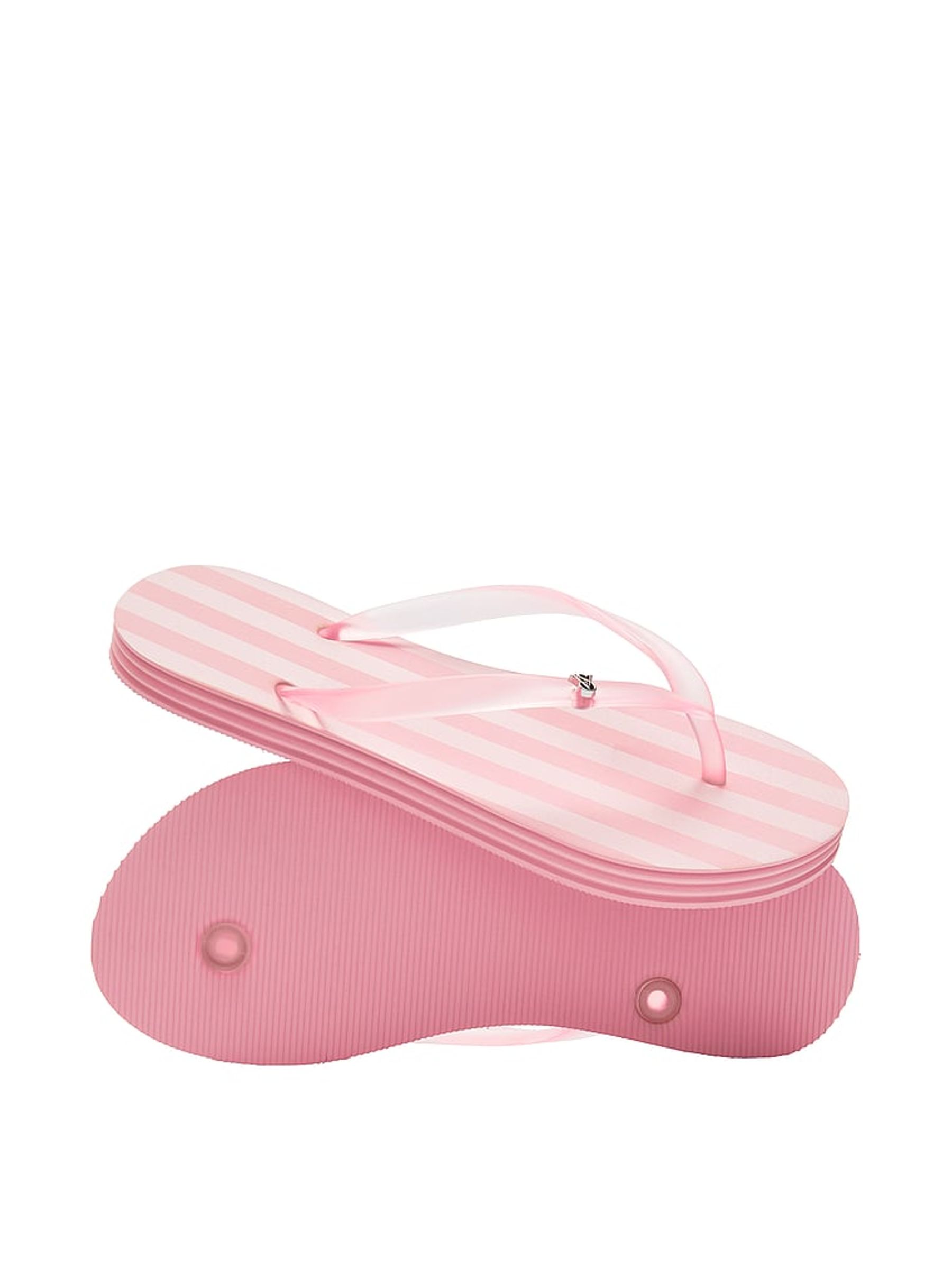 Pink Iconic Stripe Flip Flops - Image 2 of 2
