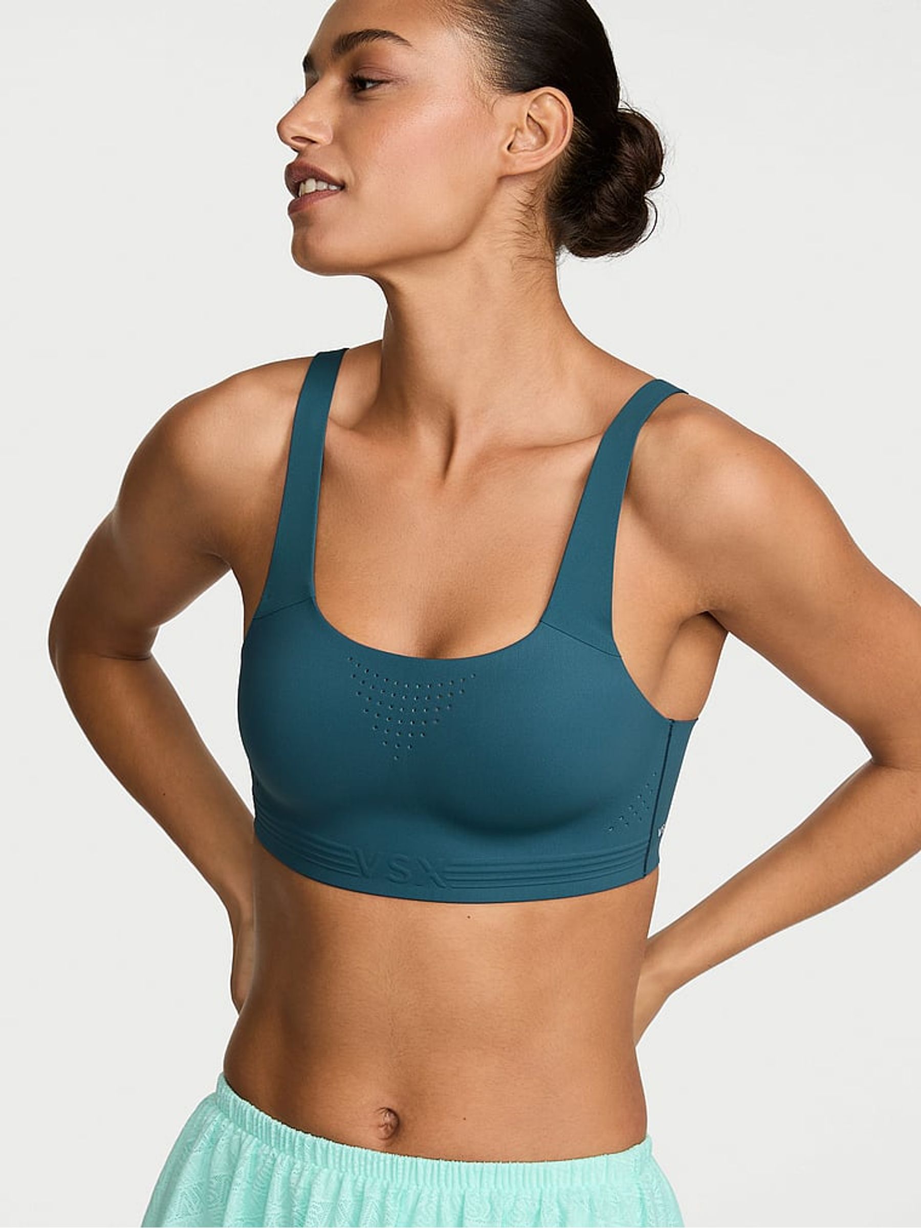 Teal Blue Back Close Featherweight Max™ High Impact Sports Bra - Image 1 of 2