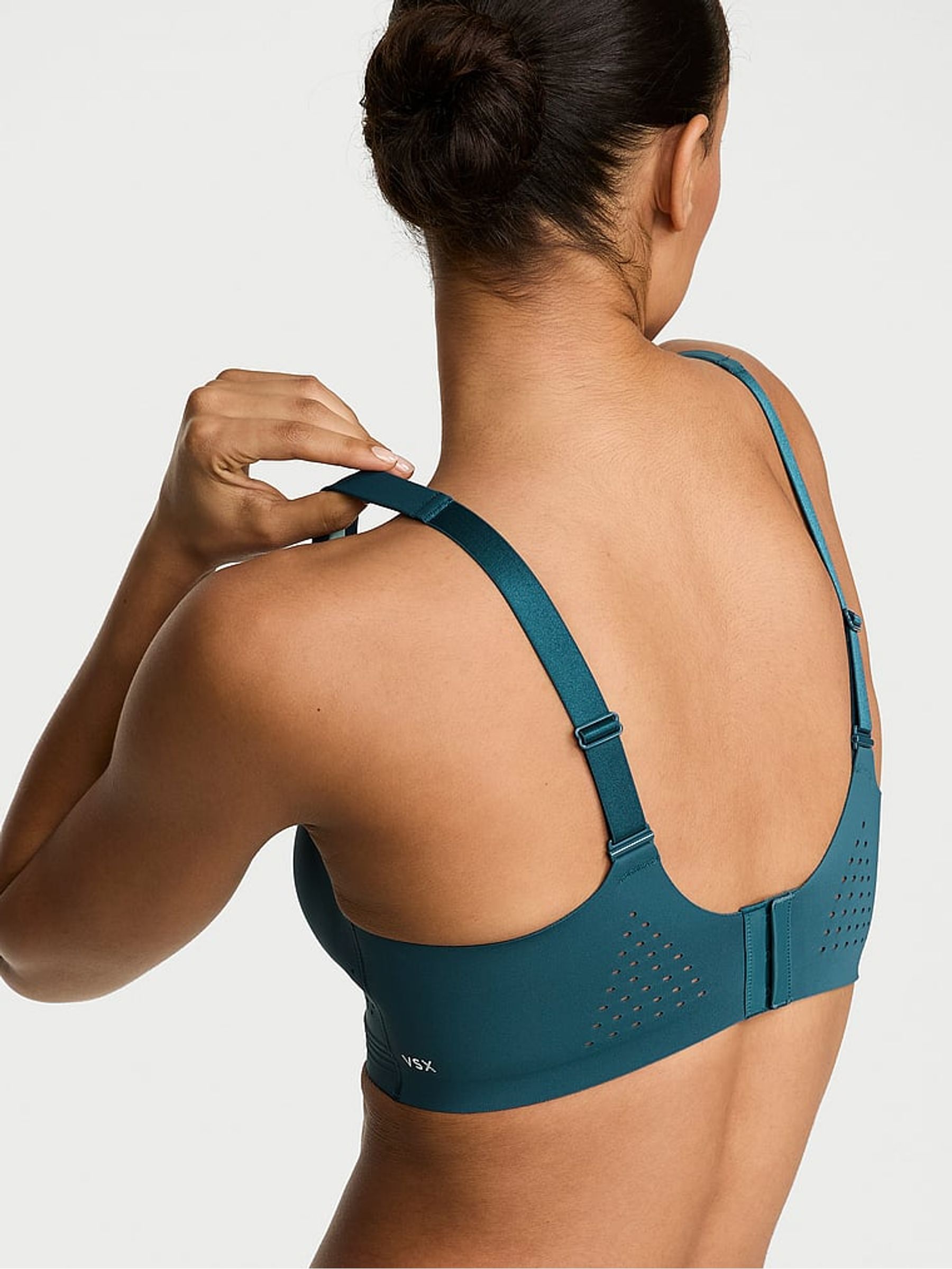 Teal Blue Back Close Featherweight Max™ High Impact Sports Bra - Image 2 of 2