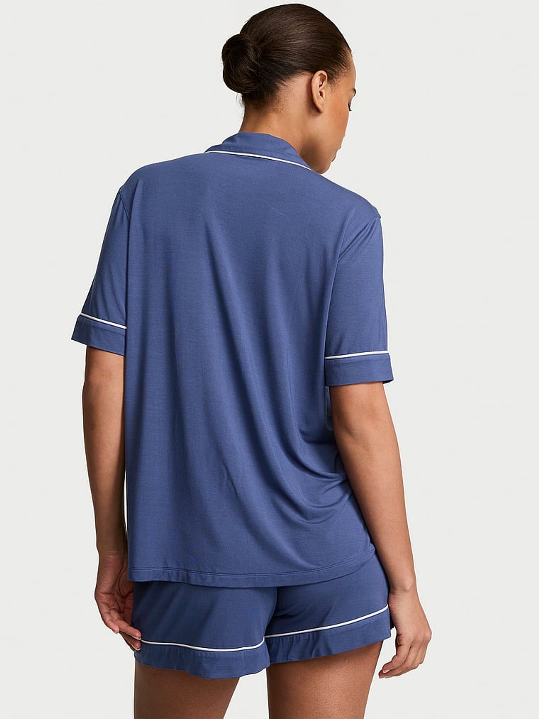 Ink Blue Modal Short Pyjamas Set - Image 2 of 2