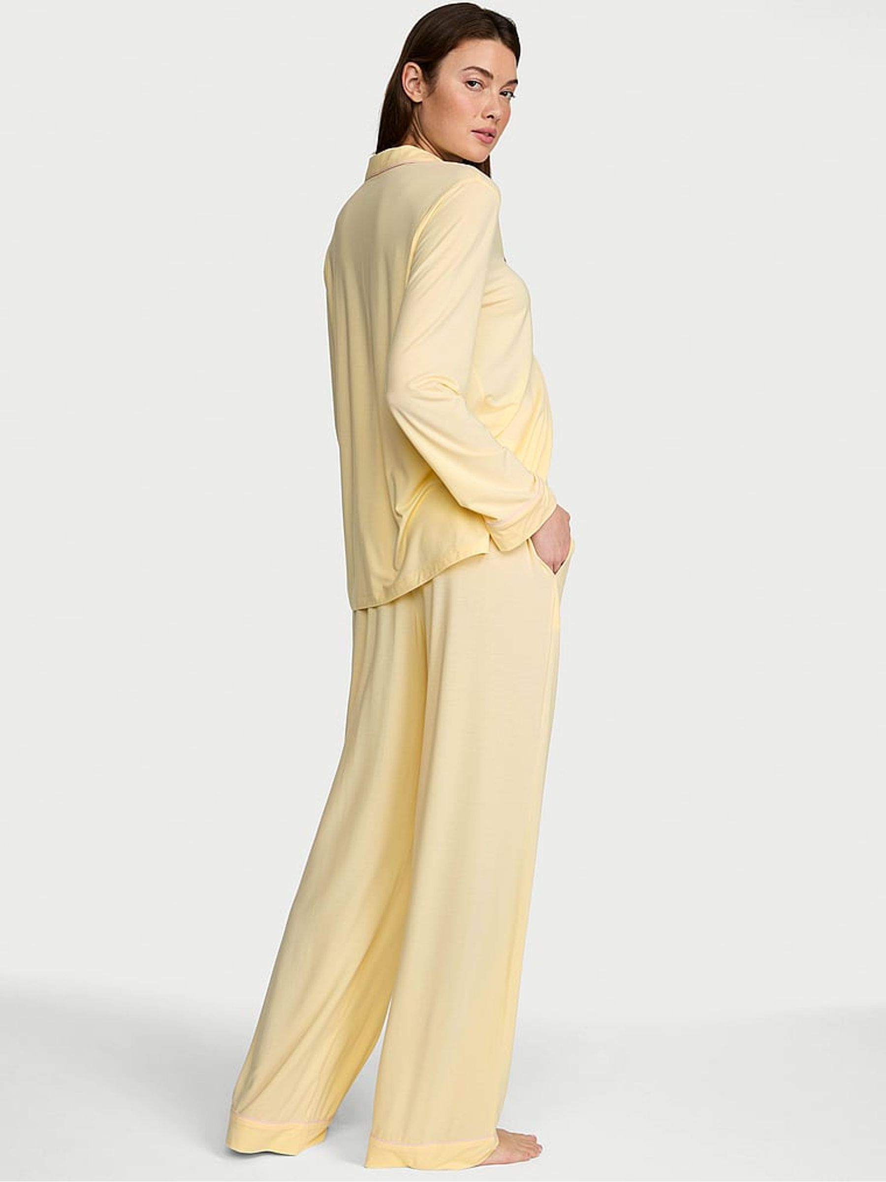 Sunny Honey Yellow Modal Long Pyjamas Set - Image 3 of 3