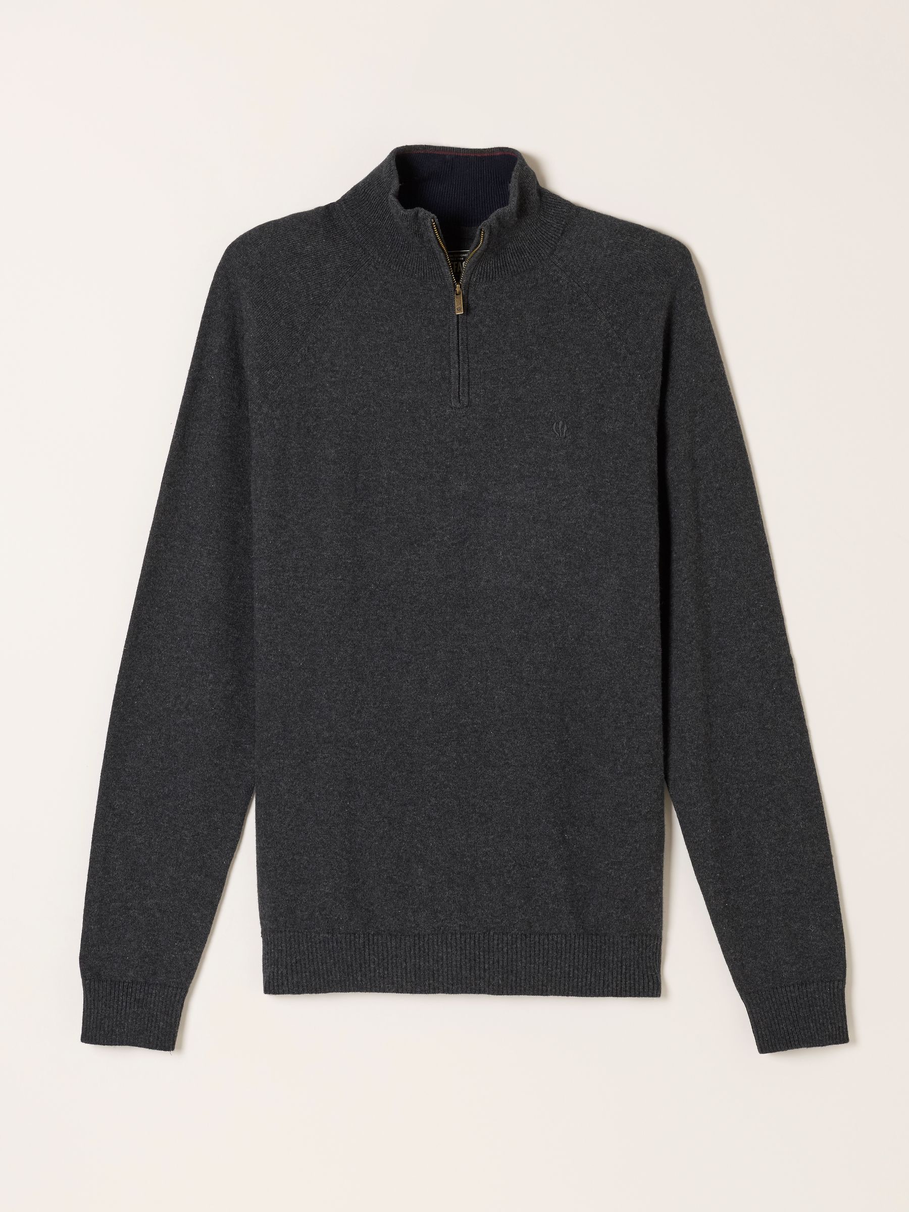 Rye Charcoal Grey Half Neck Knitted Jumper - Image 6 of 6 Rye Charcoal Grey Half Neck Knitted Jumper - Image 6 of 6