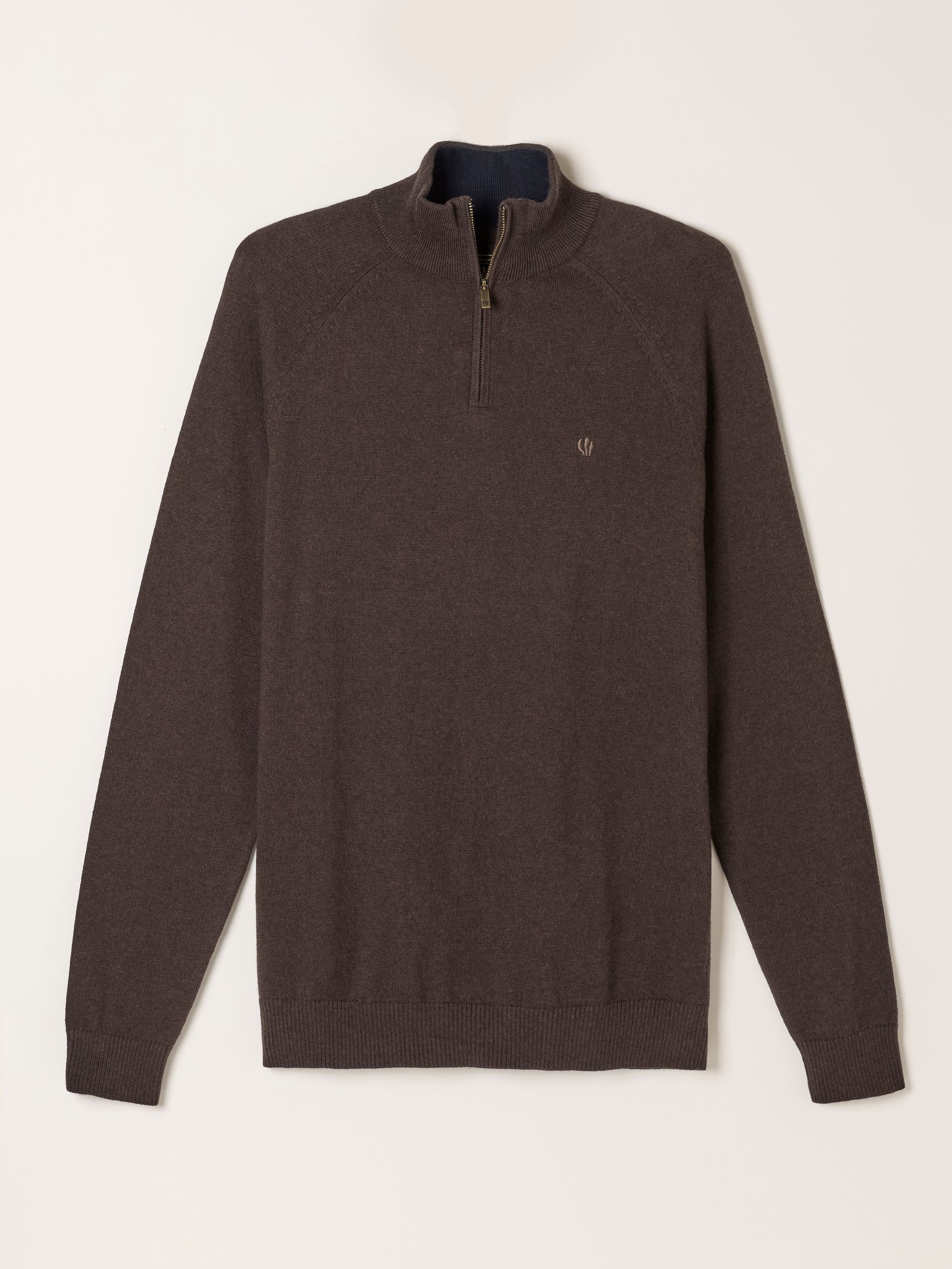 Rye Chocolate Brown Half Neck Knitted Jumper - Image 6 of 6