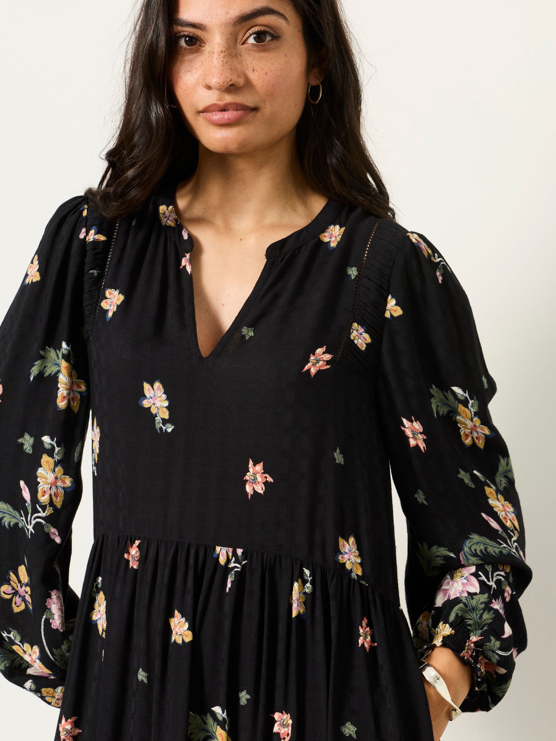Lara Black Furnishing Floral Dress - Image 3 of 6