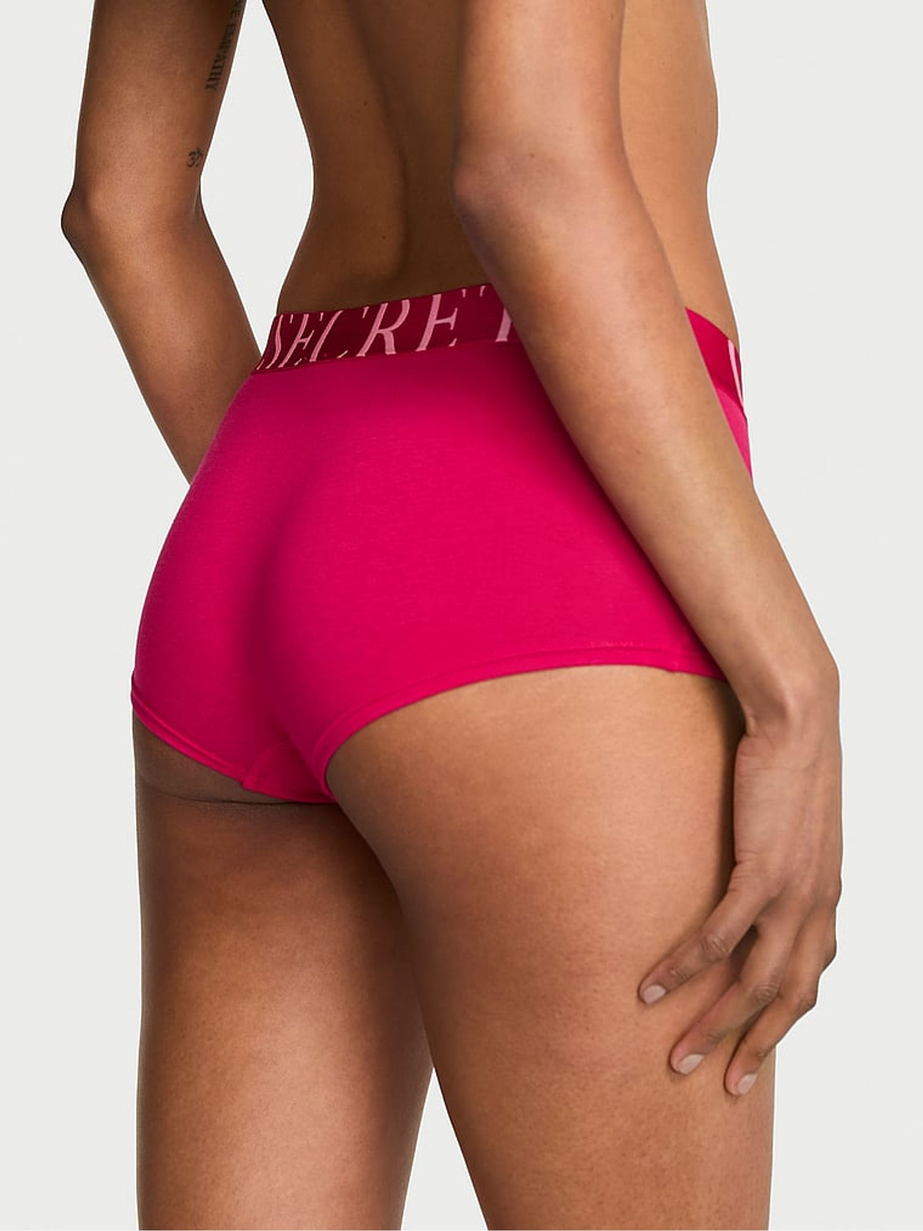 Vibrant Fuchsia Pink Short Exploded Logo Knickers - Image 2 of 2