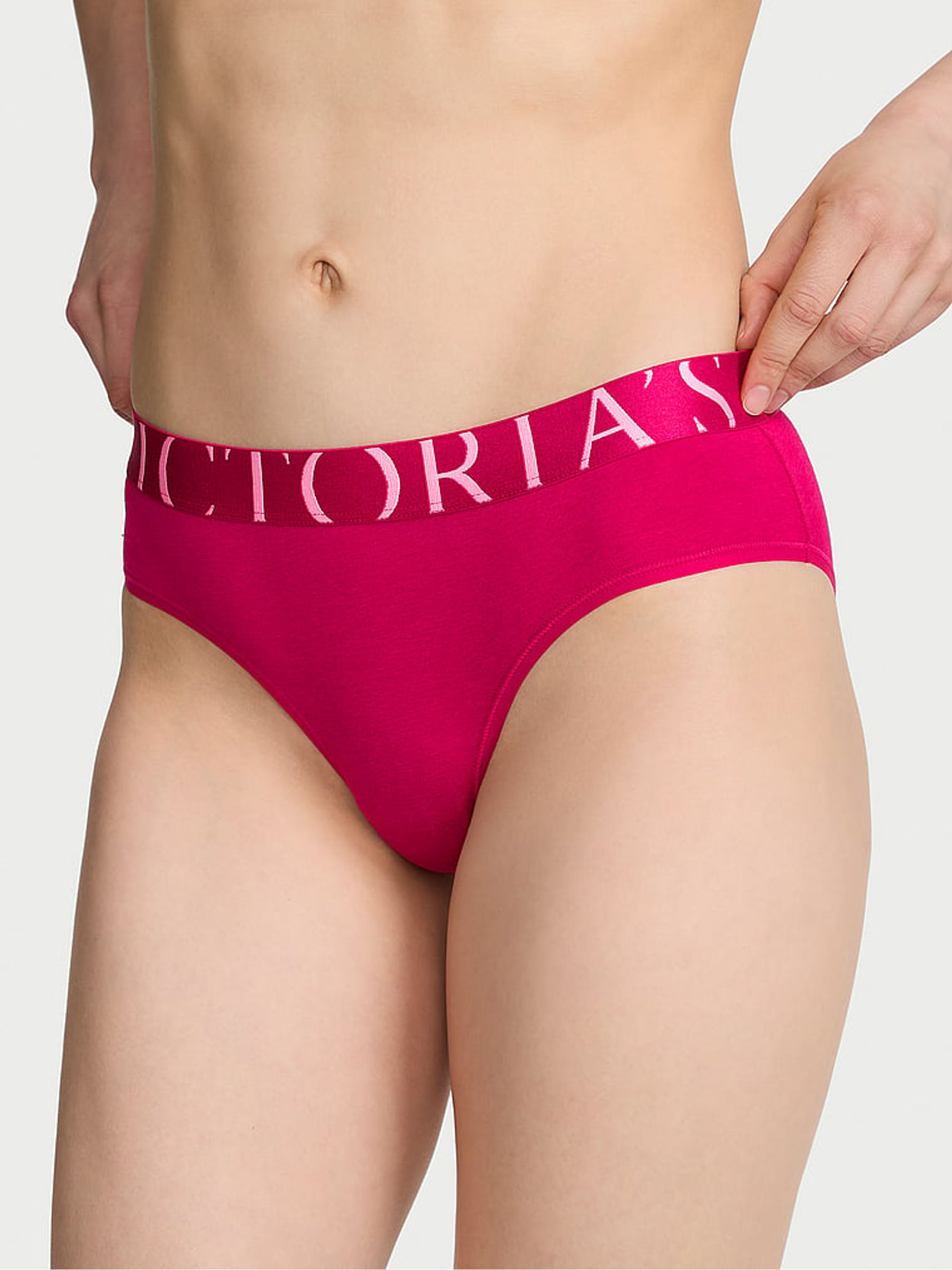 Vibrant Fuchsia Pink Hipster Exploded Logo Knickers - Image 1 of 2