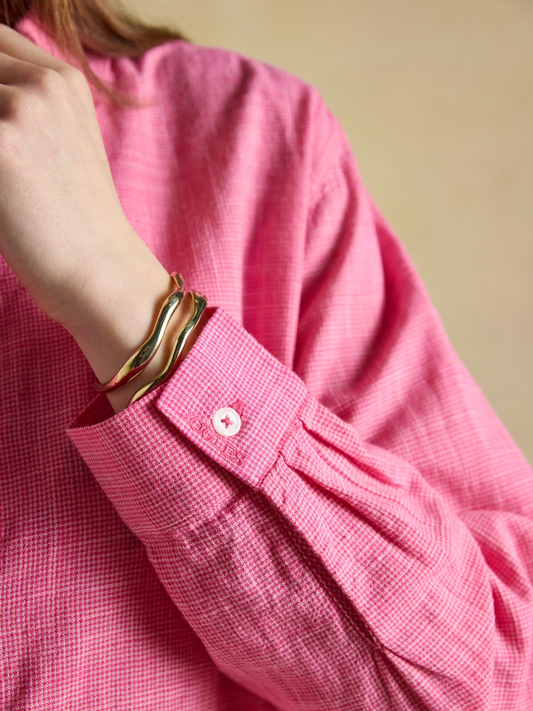 Sophia Pink Longline Cotton Shirt - Image 4 of 9