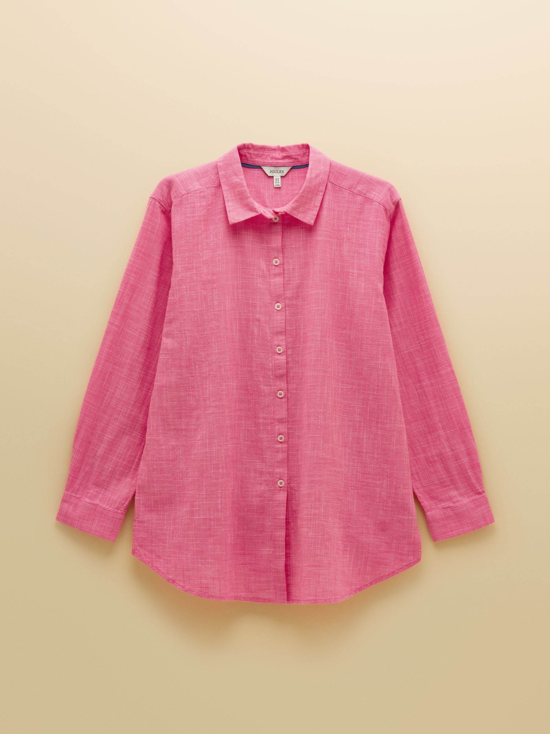Sophia Pink Longline Cotton Shirt - Image 9 of 9