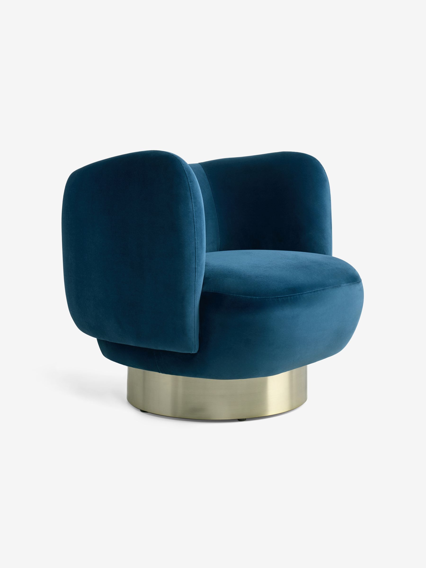 Novara Swivel Accent Chair in Petrol Blue Velvet - Image 5 of 5 Novara Swivel Accent Chair in Petrol Blue Velvet - Image 5 of 5