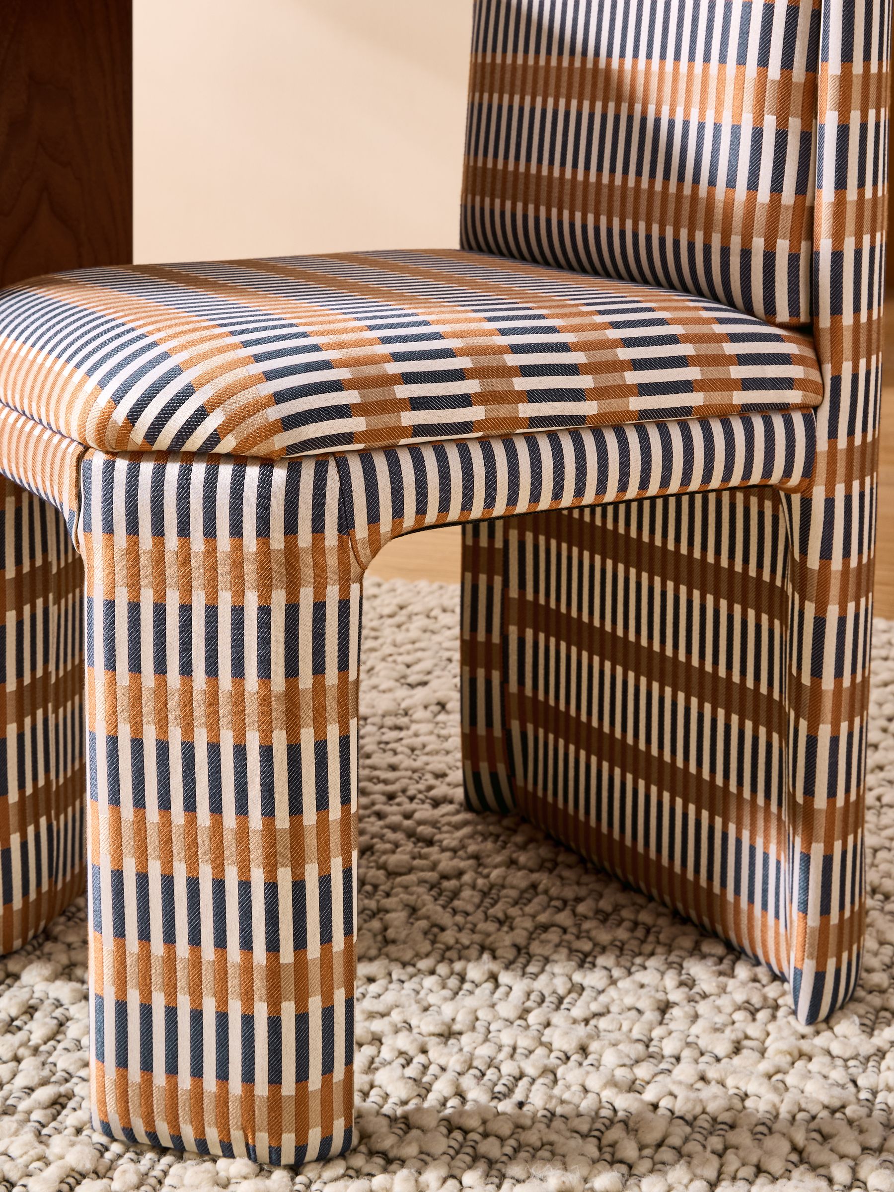 Set of 2 Ciel Fully Upholstered Dining Chairs in Blue Sirio - Image 2 of 5 Set of 2 Ciel Fully Upholstered Dining Chairs in Blue Sirio - Image 2 of 5