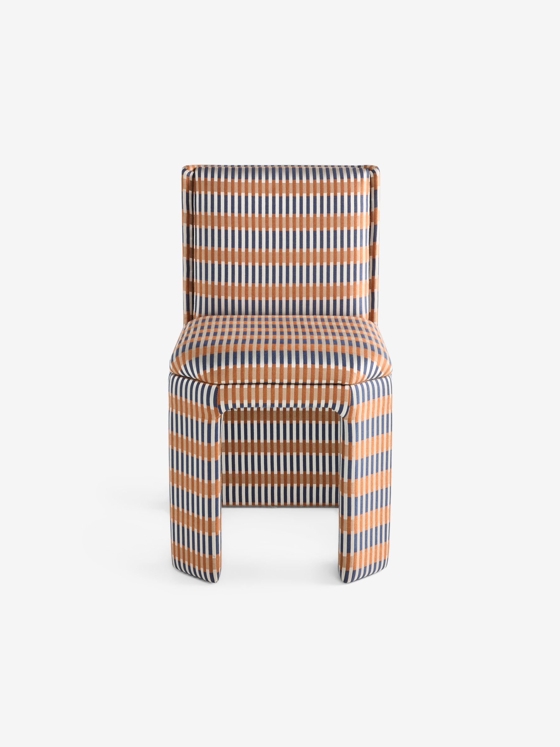 Set of 2 Ciel Fully Upholstered Dining Chairs in Blue Sirio - Image 5 of 5