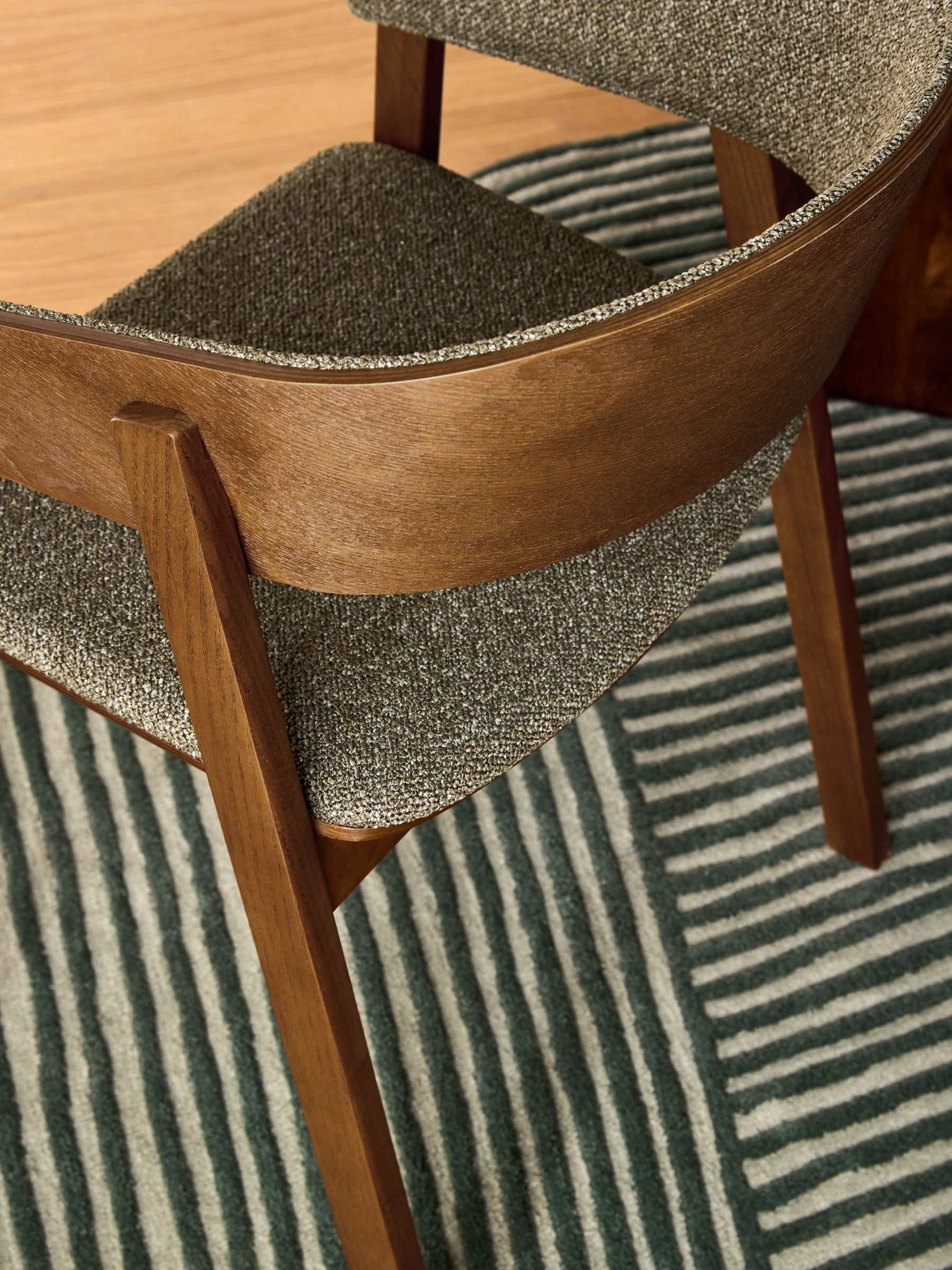 Set of 2 Aster Dining Chairs in Forest Green Pax Boucle - Image 3 of 5