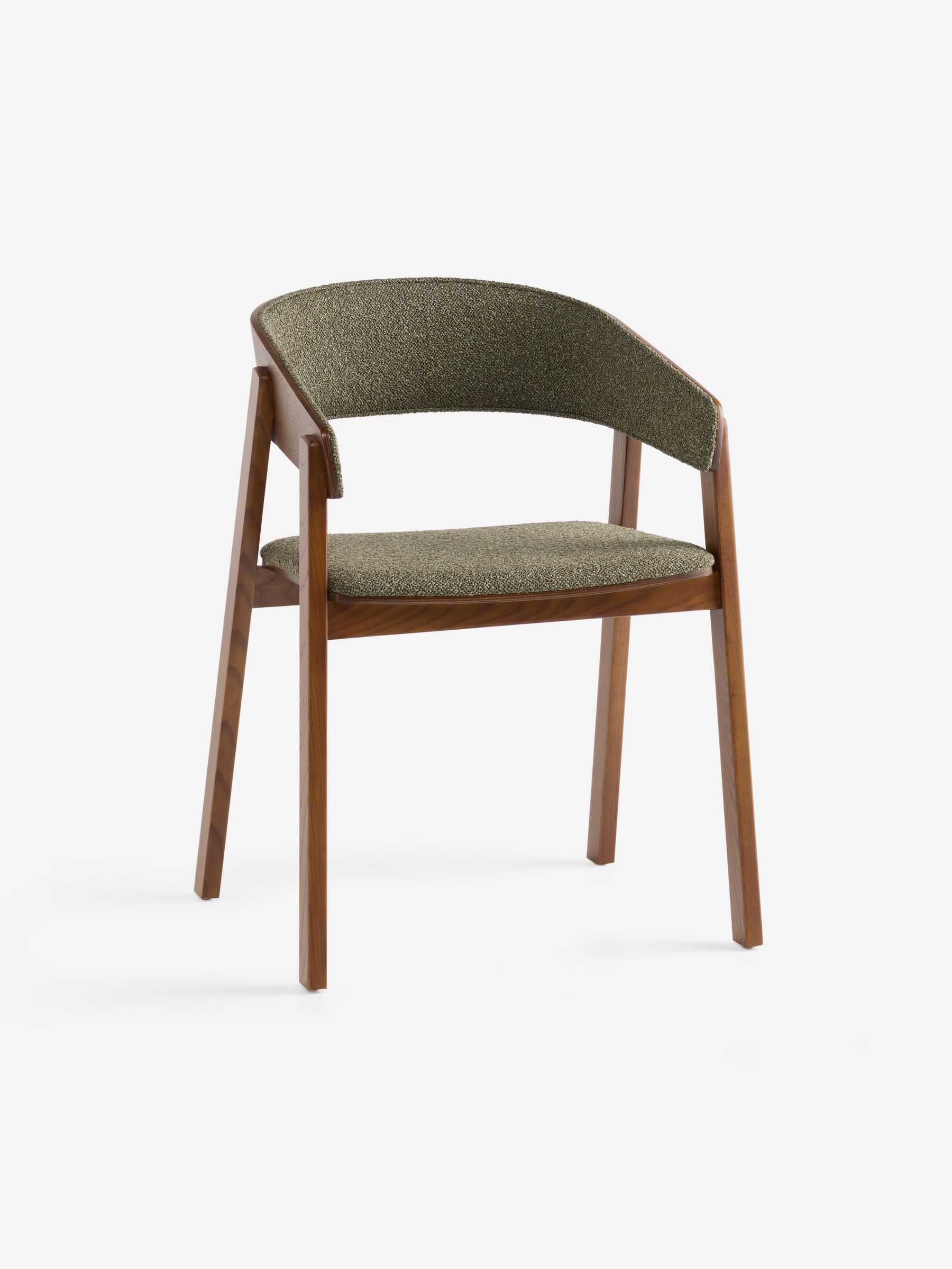 Set of 2 Aster Dining Chairs in Forest Green Pax Boucle - Image 4 of 5