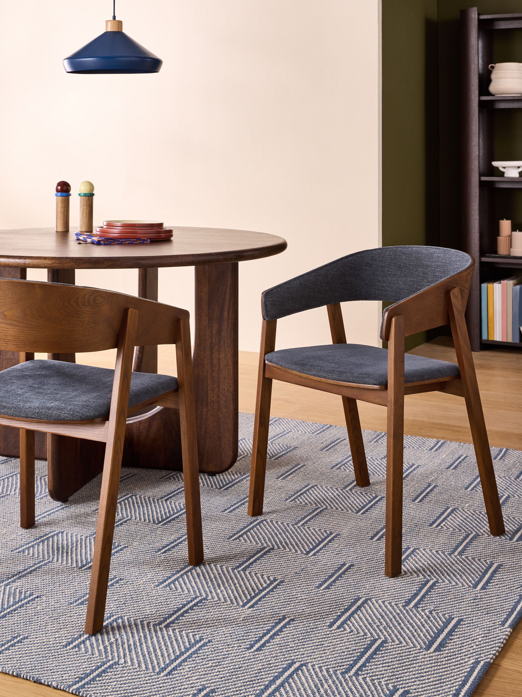 Set of 2 Aster Dining Chairs in Soft Textured Weave - Image 1 of 5