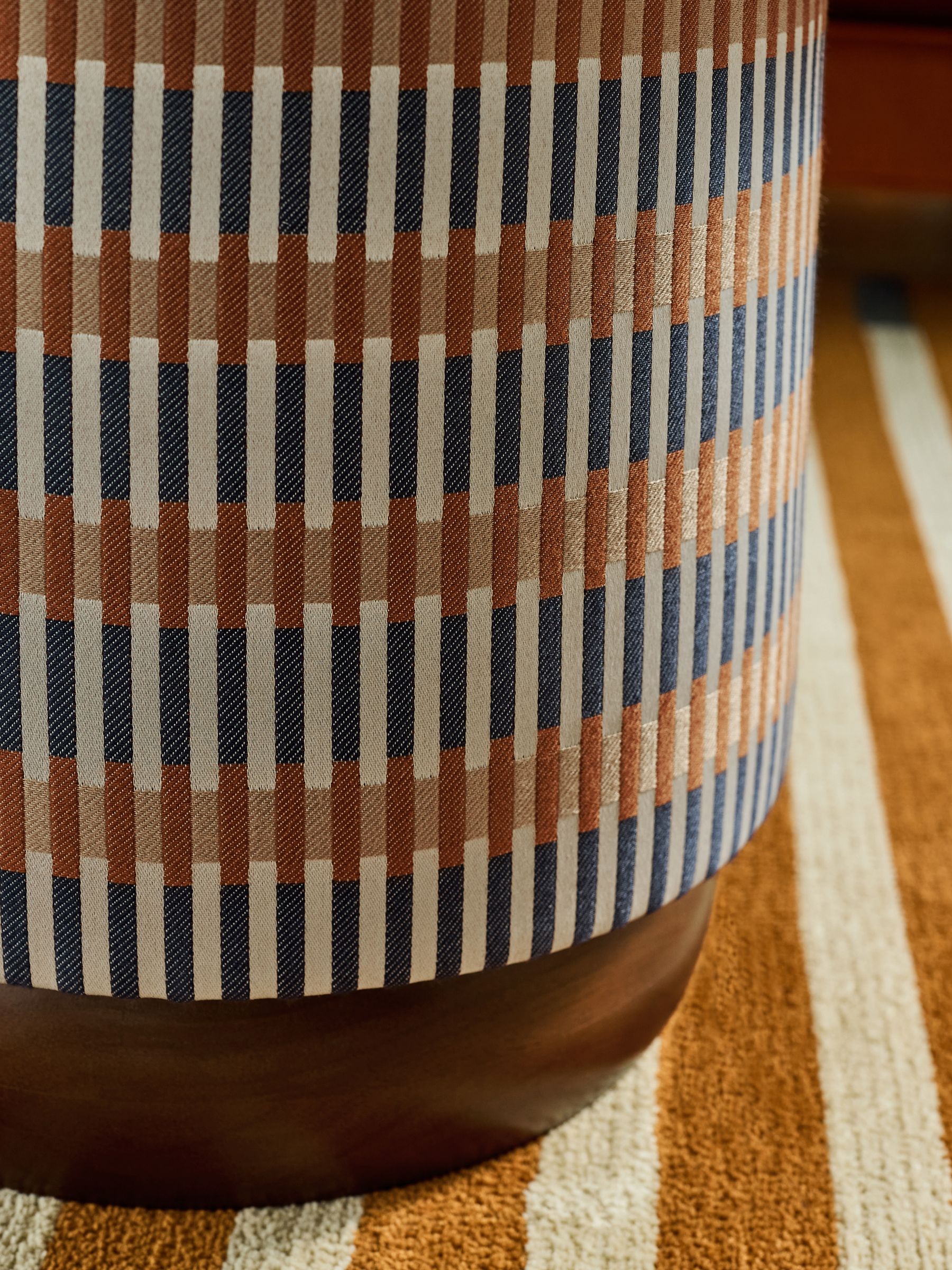 Inara Storage Stool in Blue Sirio - Image 4 of 7
