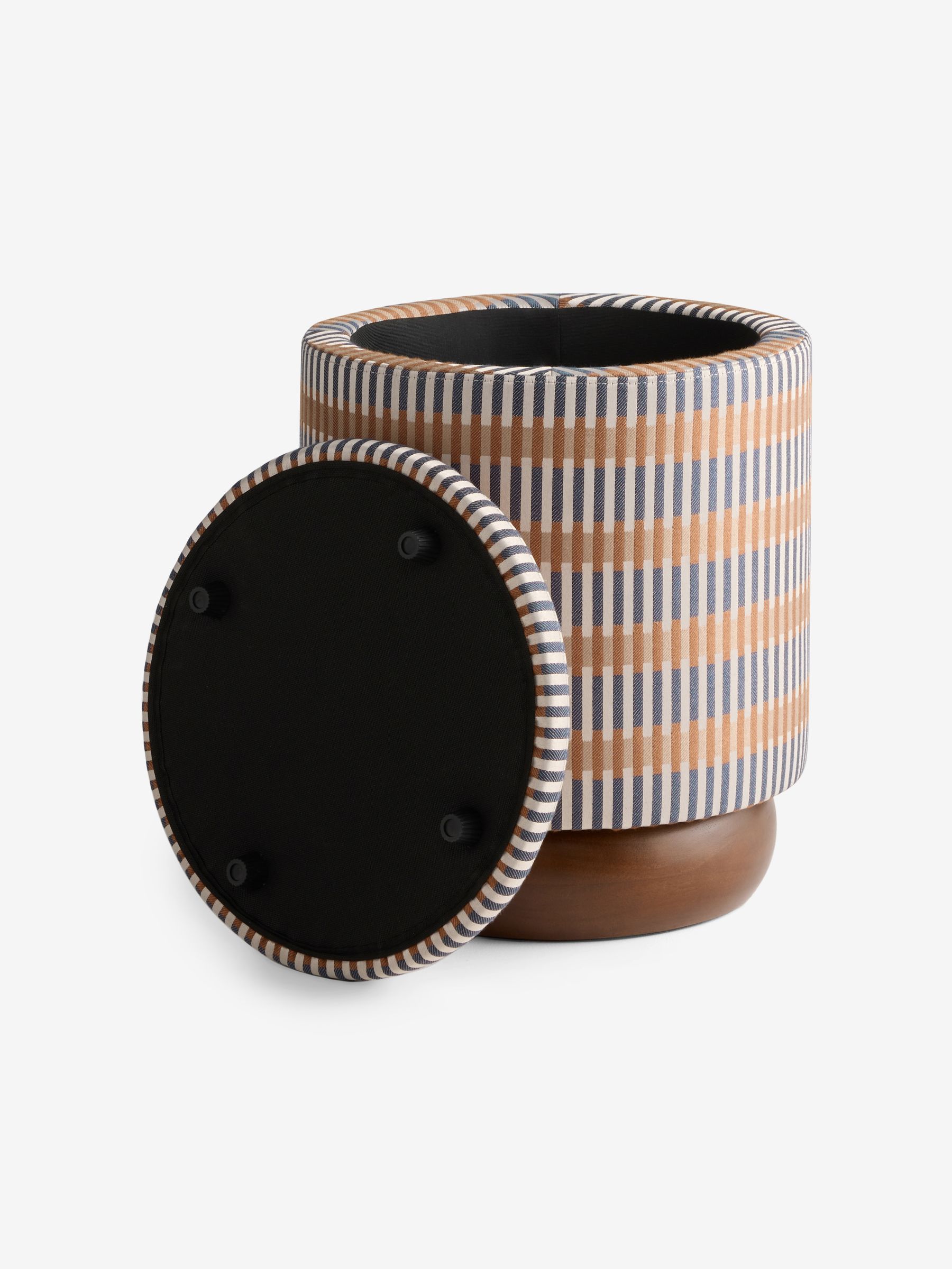 Inara Storage Stool in Blue Sirio - Image 7 of 7