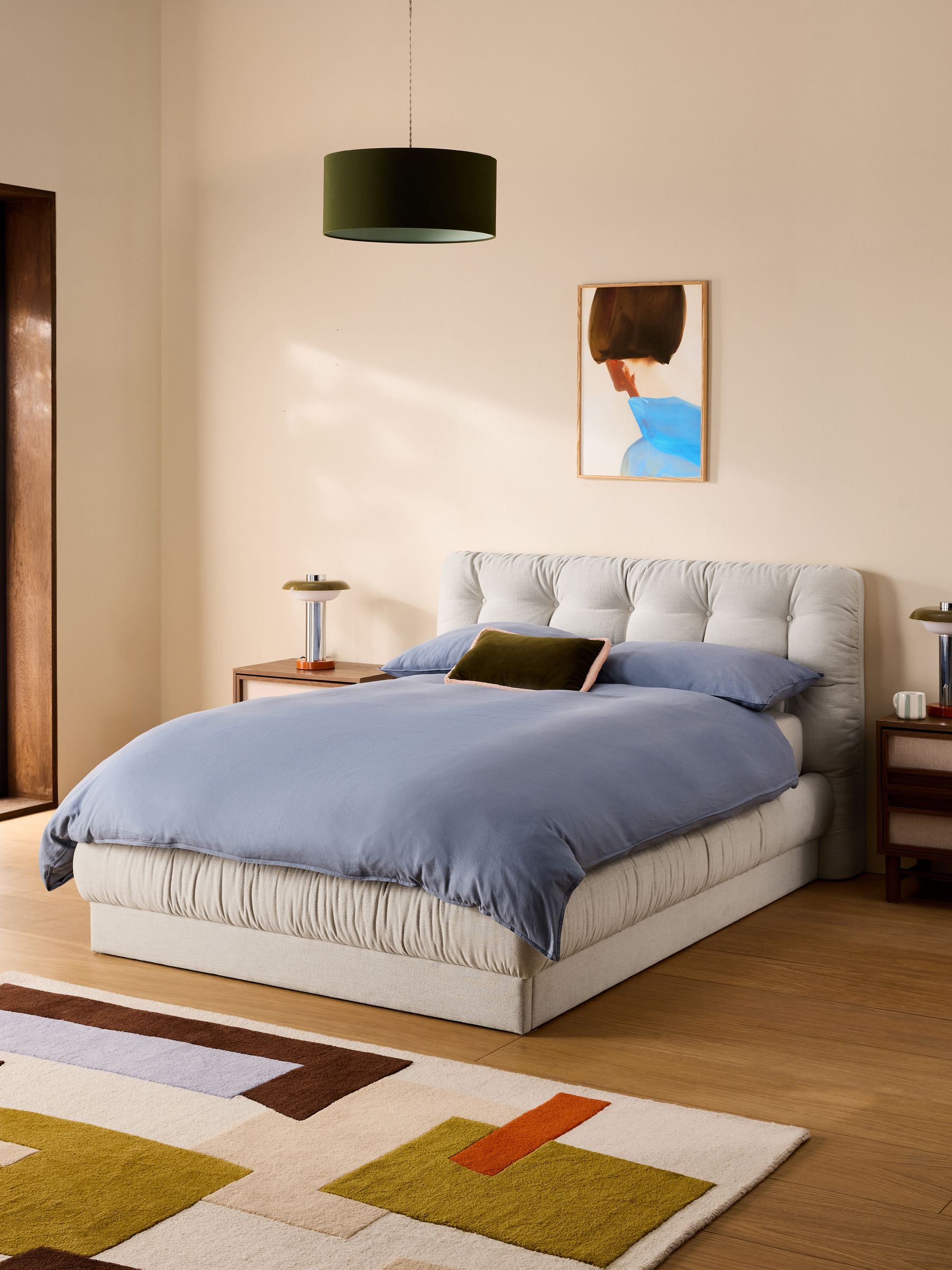 Flint Ottoman Storage Bed in Natural Textured Weave - Image 1 of 7