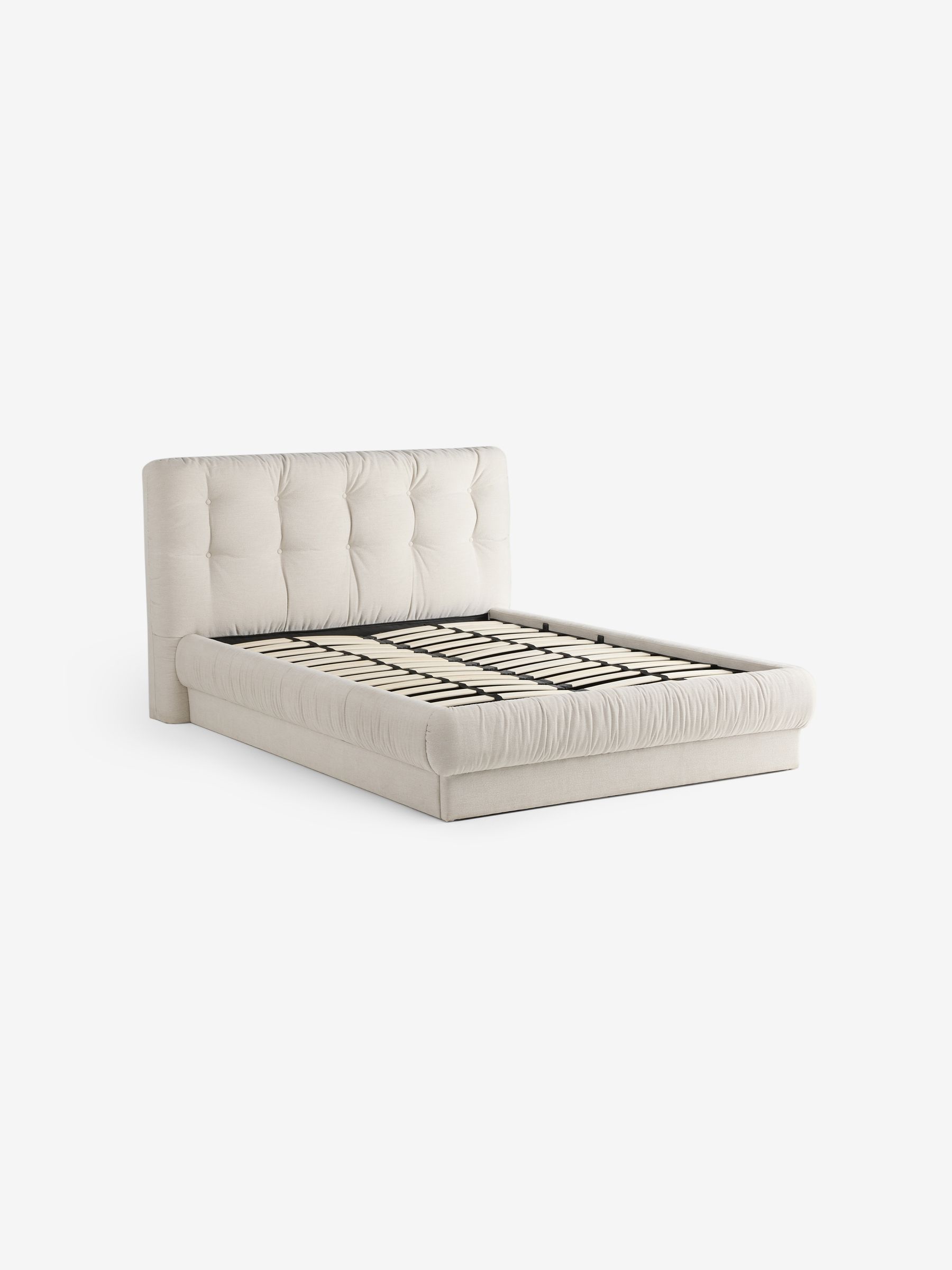 Flint Ottoman Storage Bed in Natural Textured Weave - Image 4 of 7