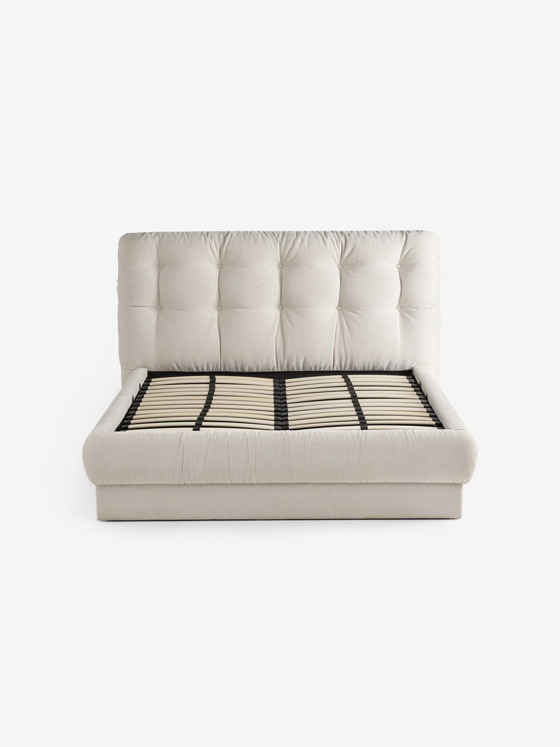 Flint Ottoman Storage Bed in Natural Textured Weave - Image 5 of 7