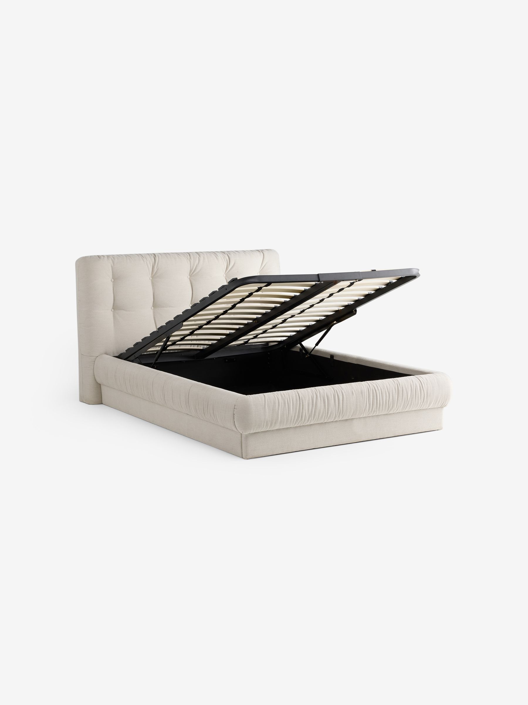 Flint Ottoman Storage Bed in Natural Textured Weave - Image 6 of 7
