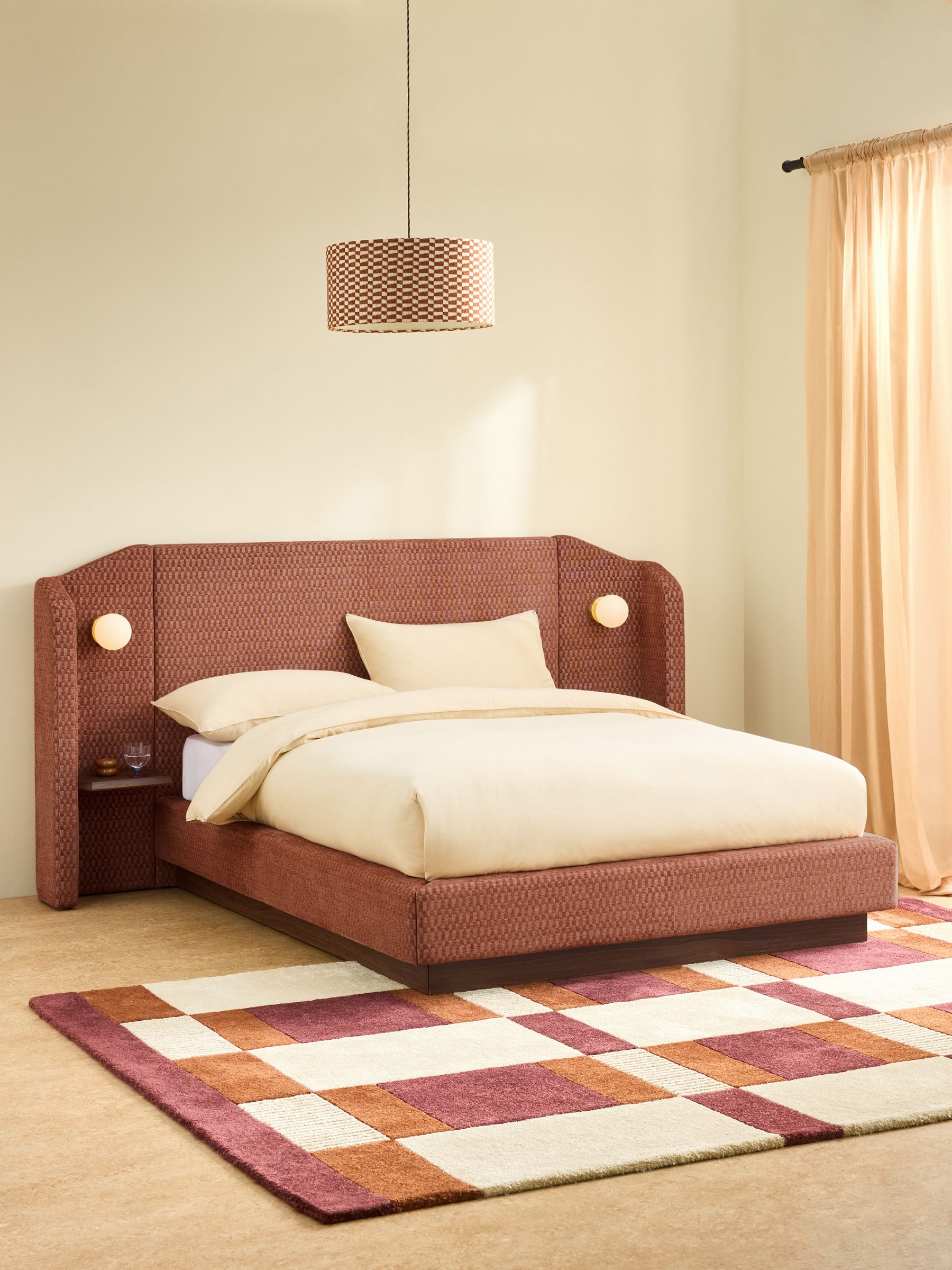 Blair Ottoman Storage King Size Hotel Bed in Lanzo Rust Orange - Image 1 of 6
