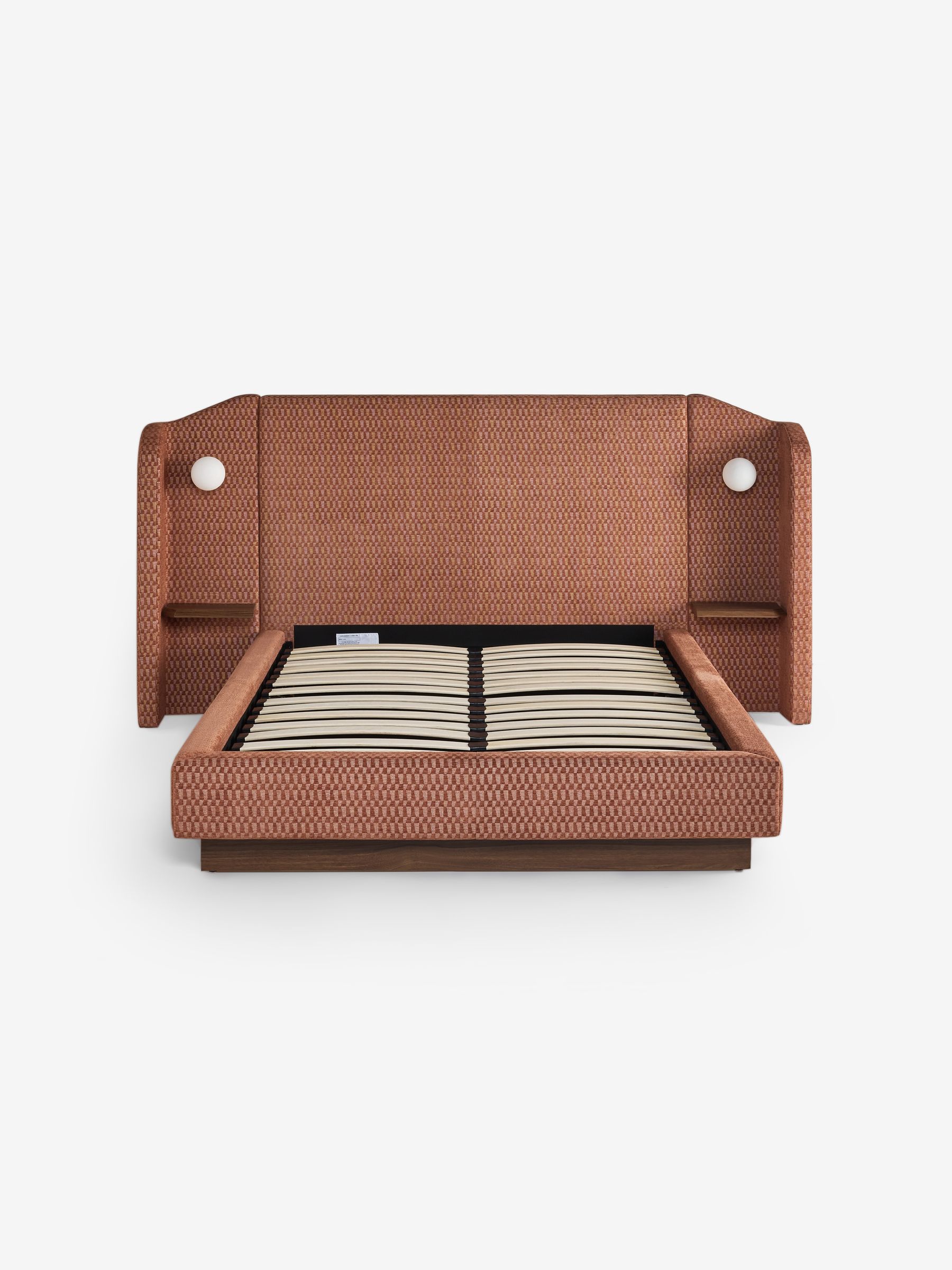 Blair Ottoman Storage King Size Hotel Bed in Lanzo Rust Orange - Image 5 of 6