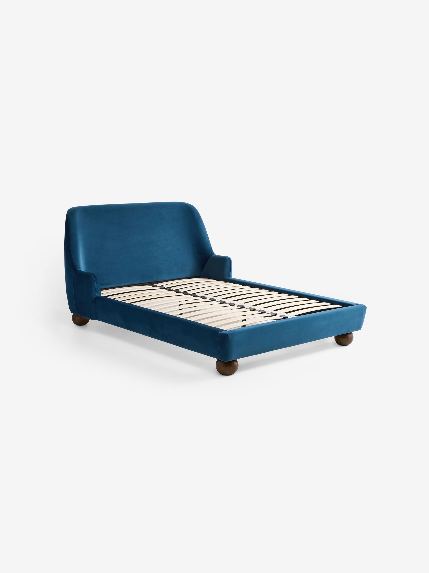 Ellio Bed in Petrol Blue Velvet - Image 2 of 5