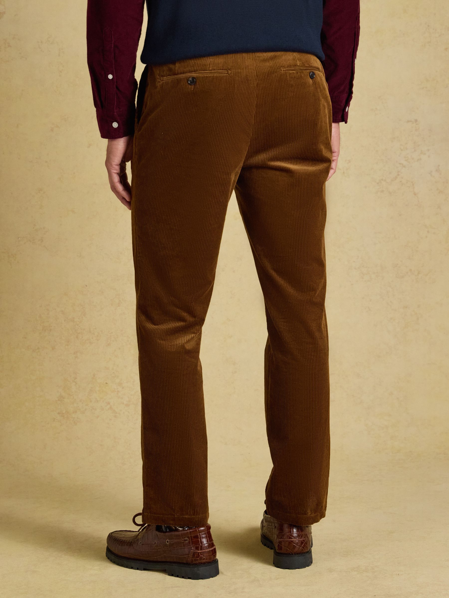 Brown Relaxed Fit Corduroy Suit Trousers - Image 3 of 7