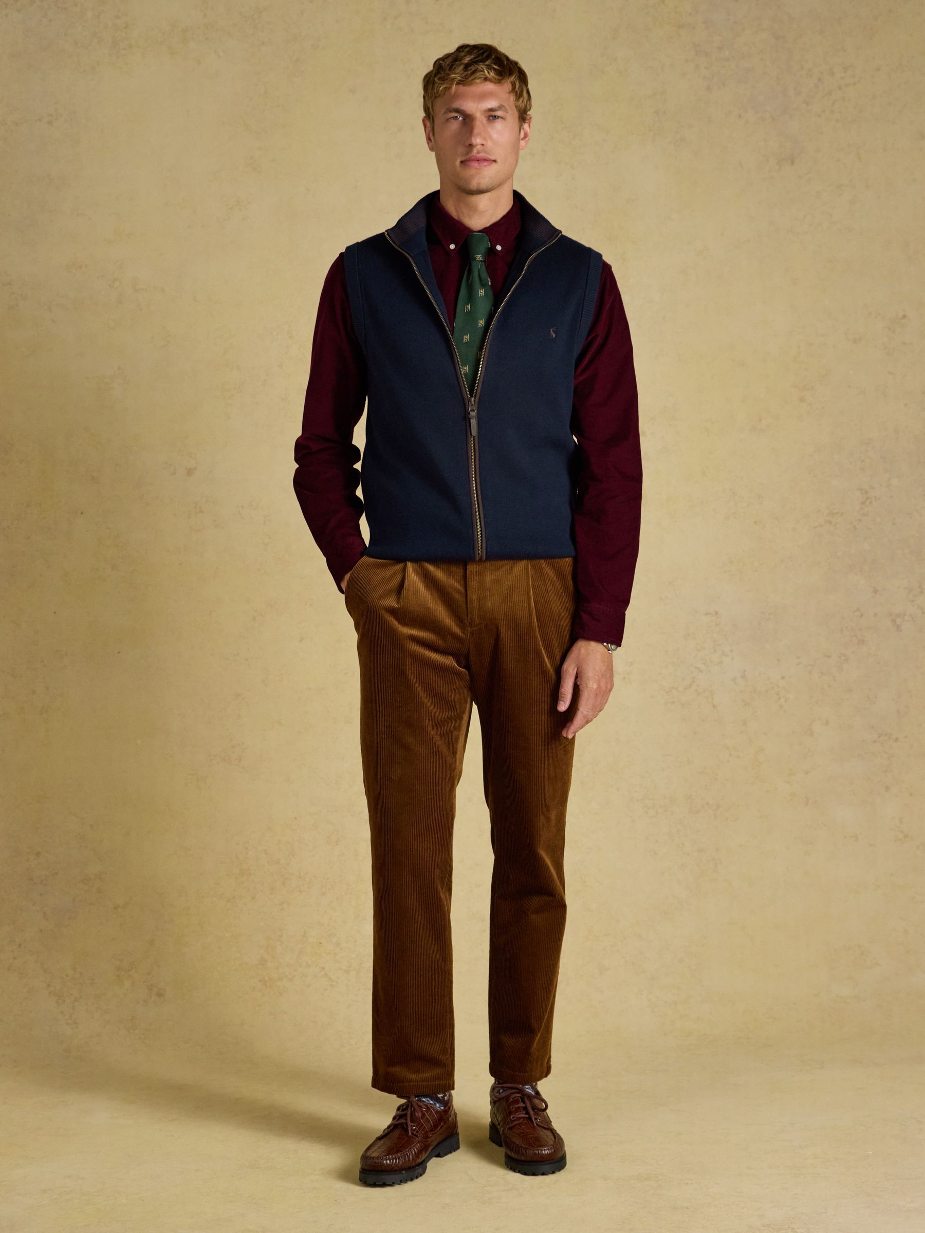 Brown Relaxed Fit Corduroy Suit Trousers - Image 7 of 7