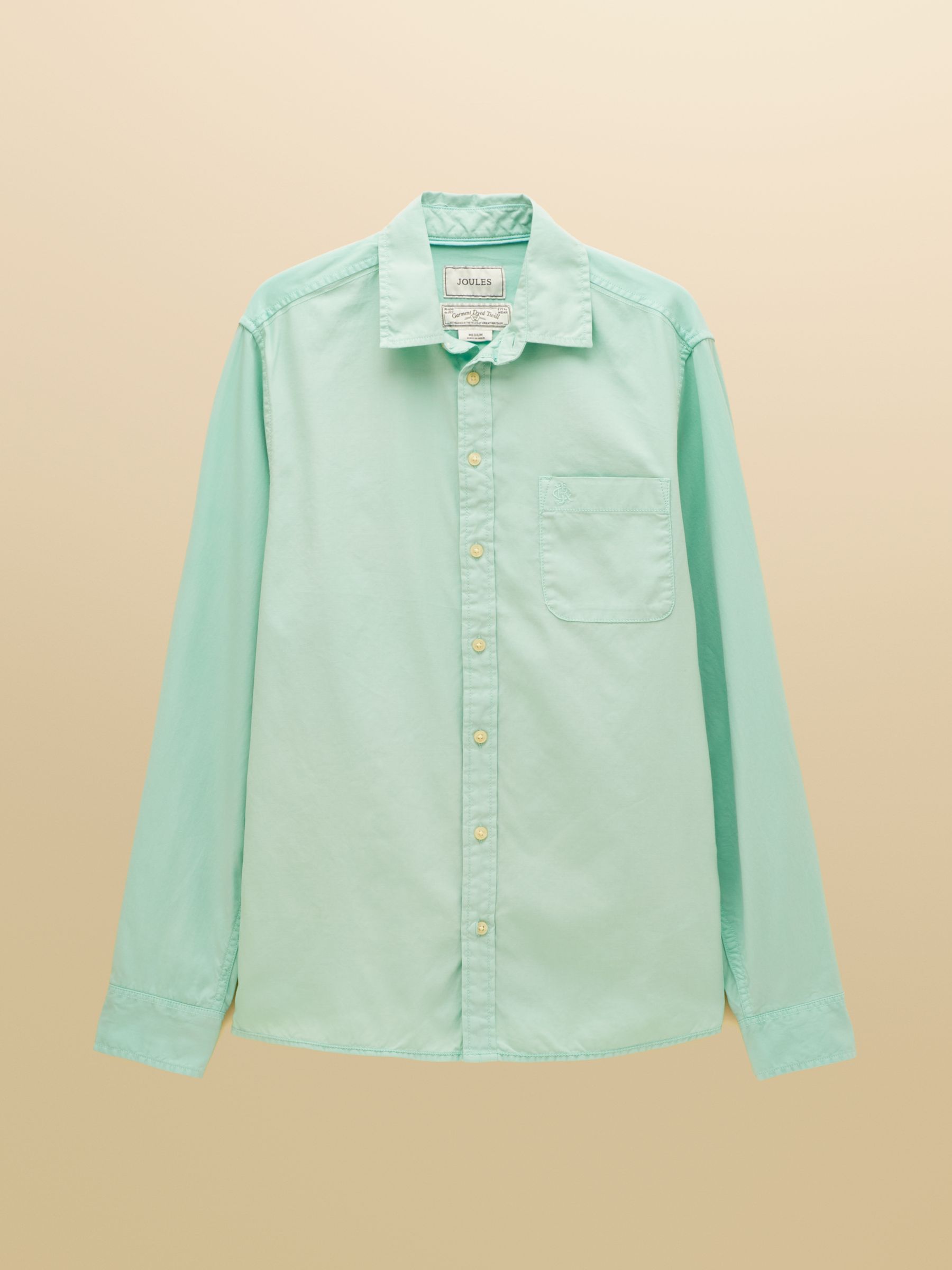 Mint Green Garment Dyed Cotton Twill Long Sleeve Shirt - Image 9 of 9