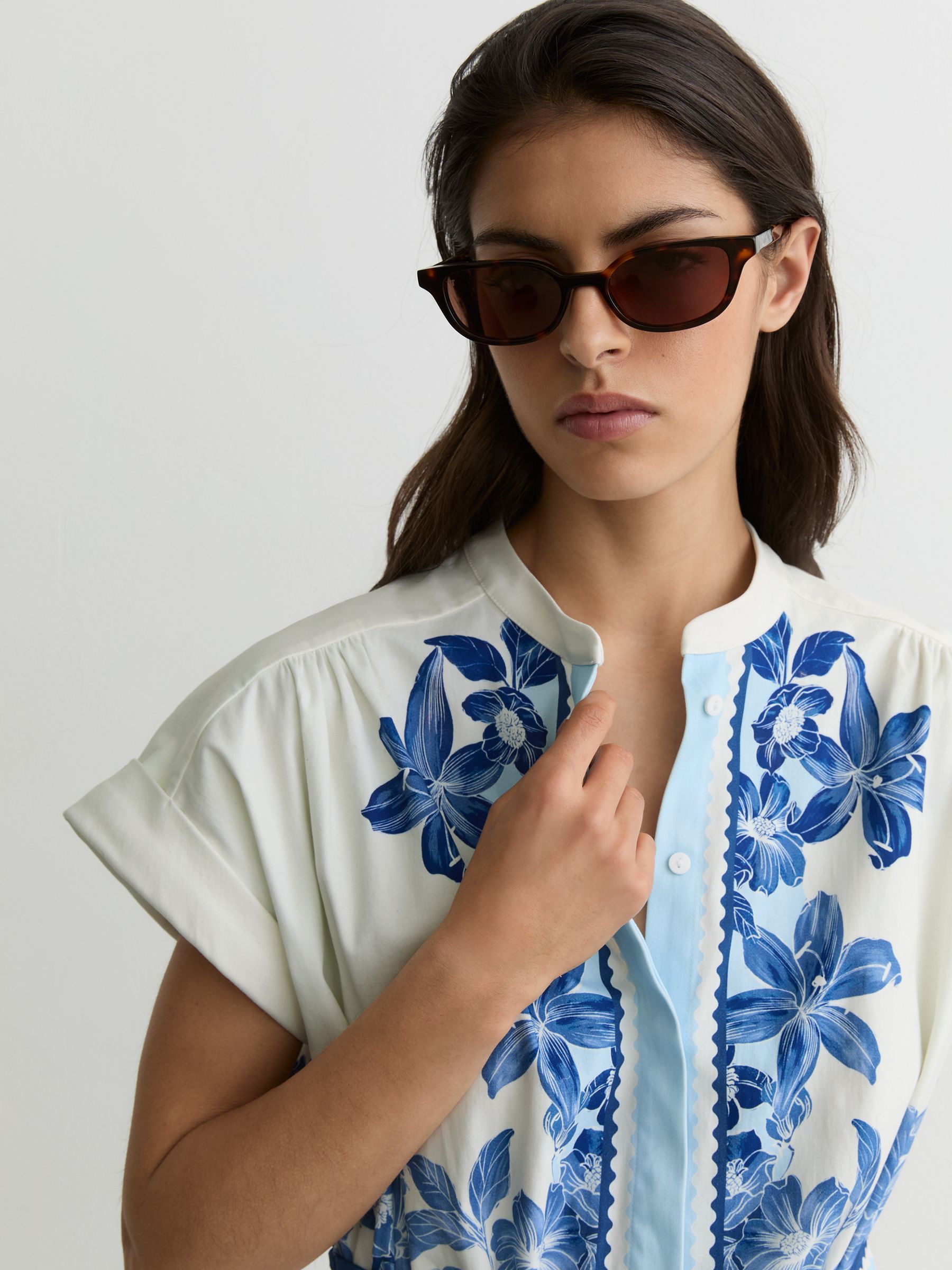 Playsuit in Navy/Ivory - Image 3 of 7