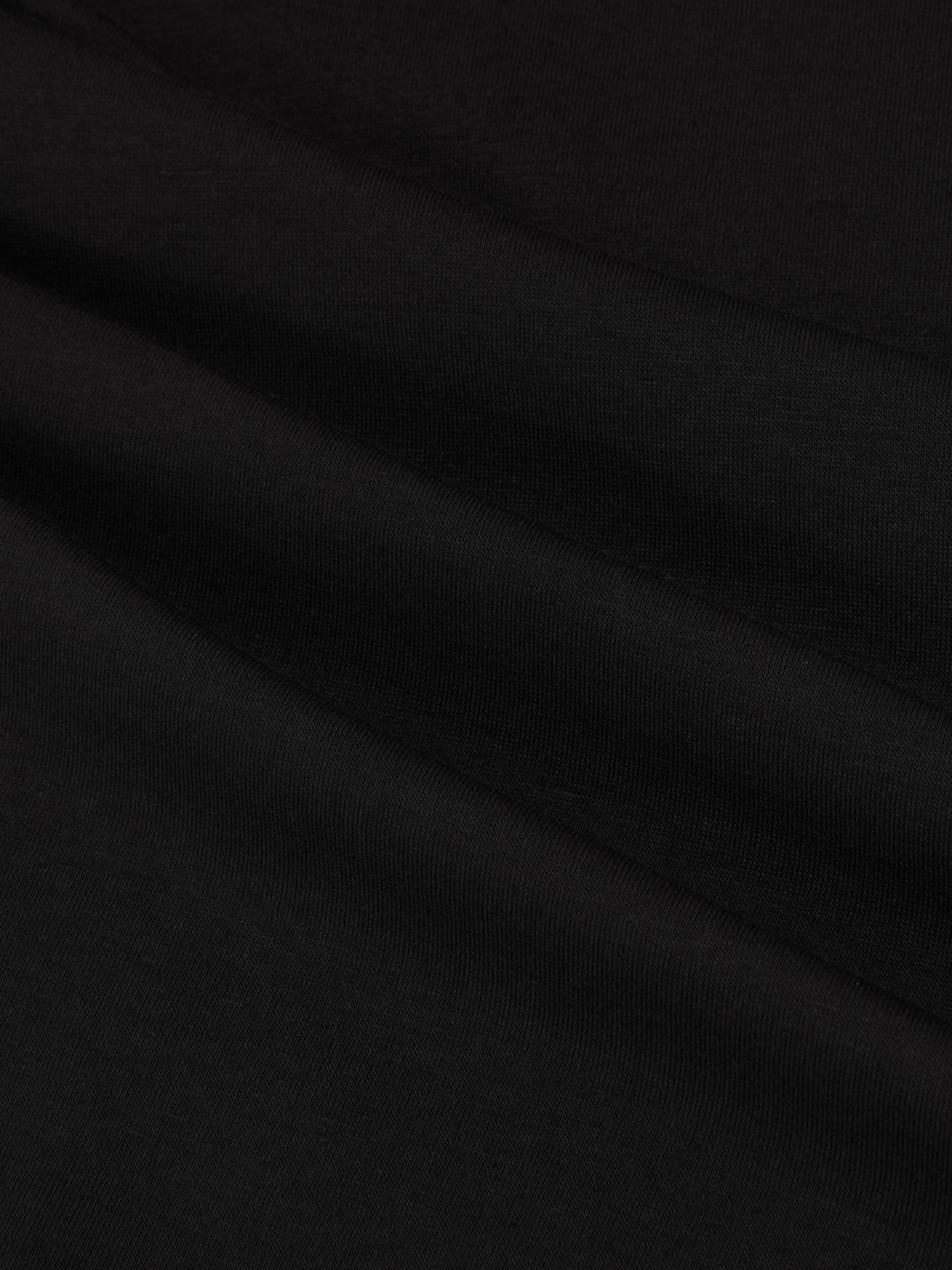 Stretch-Cotton Ribbed-Neck T-Shirt in Black - image 4