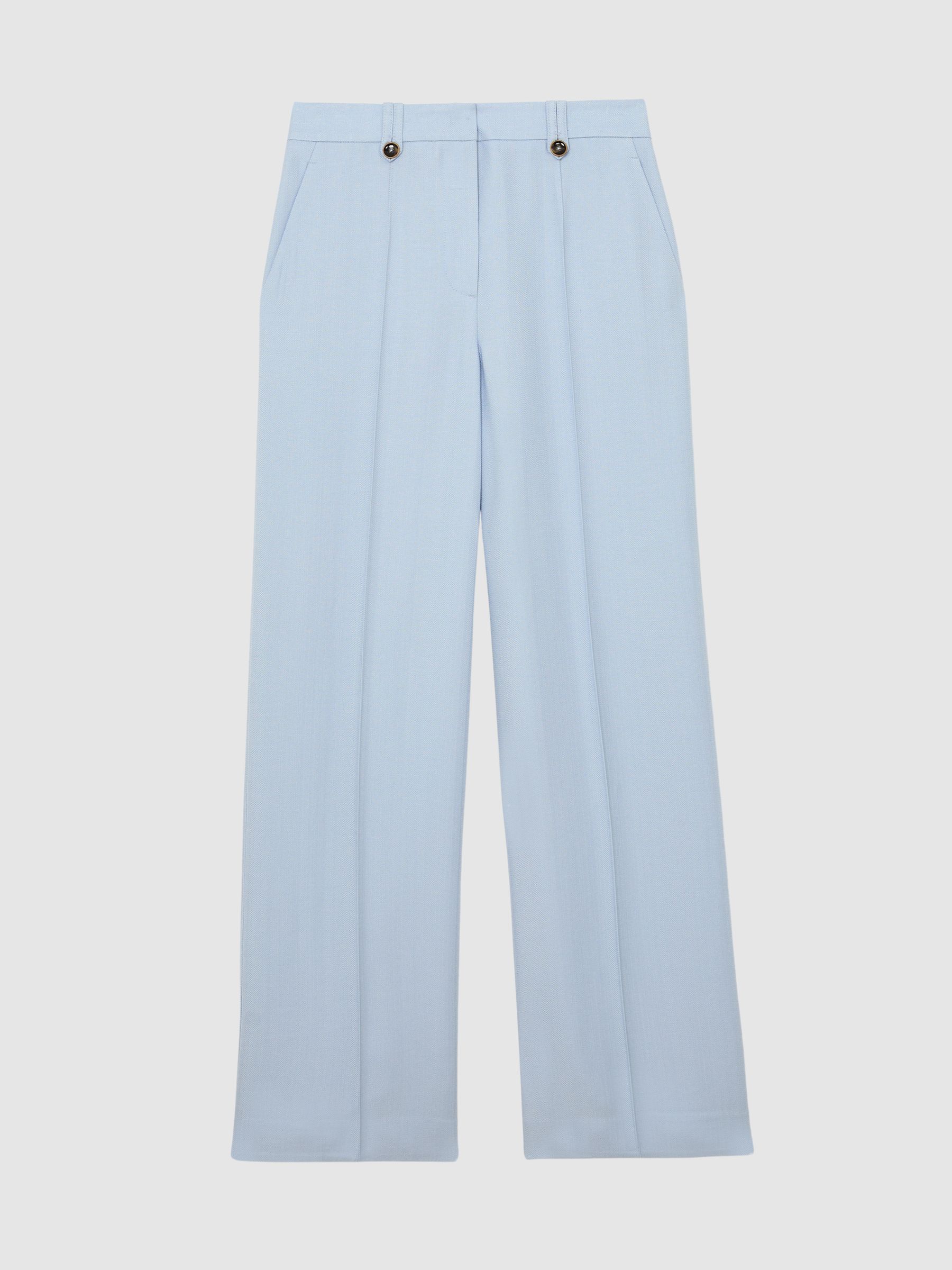 Petite Wide-Leg Suit Trouser in Blue - Image 2 of 8