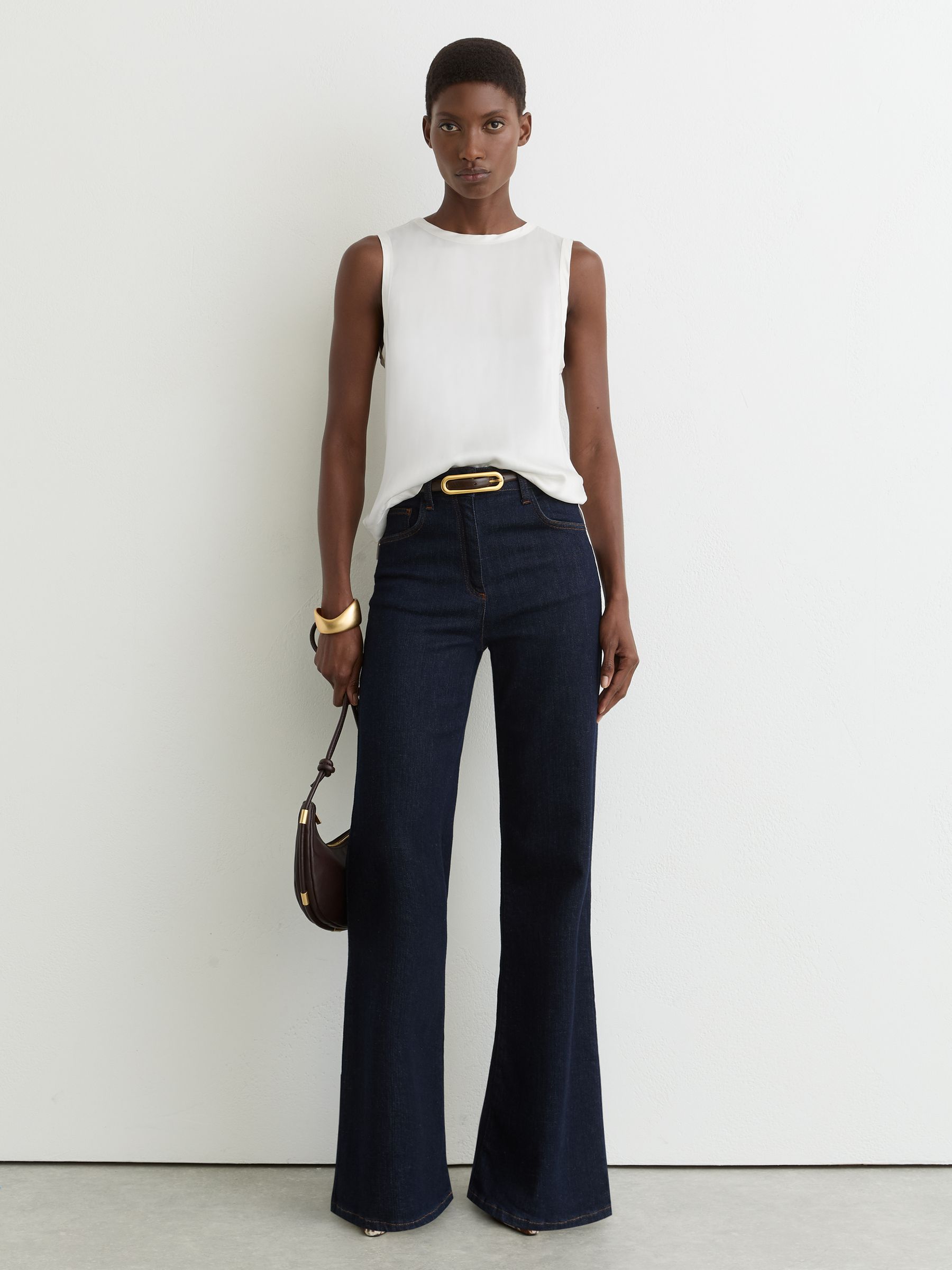 Silk-Front Jersey Vest in White - Image 3 of 7