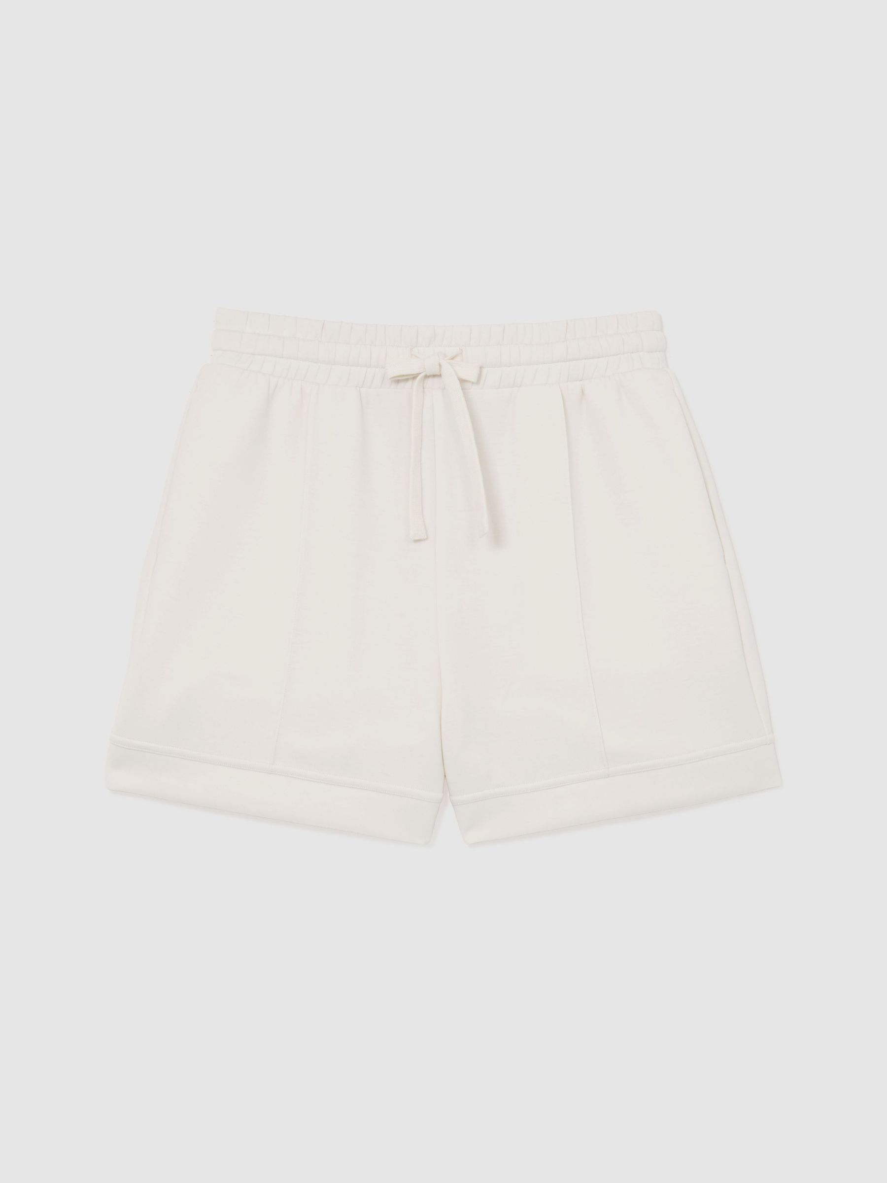 Premium Interlock Drawstring Shorts in Ivory - image 1