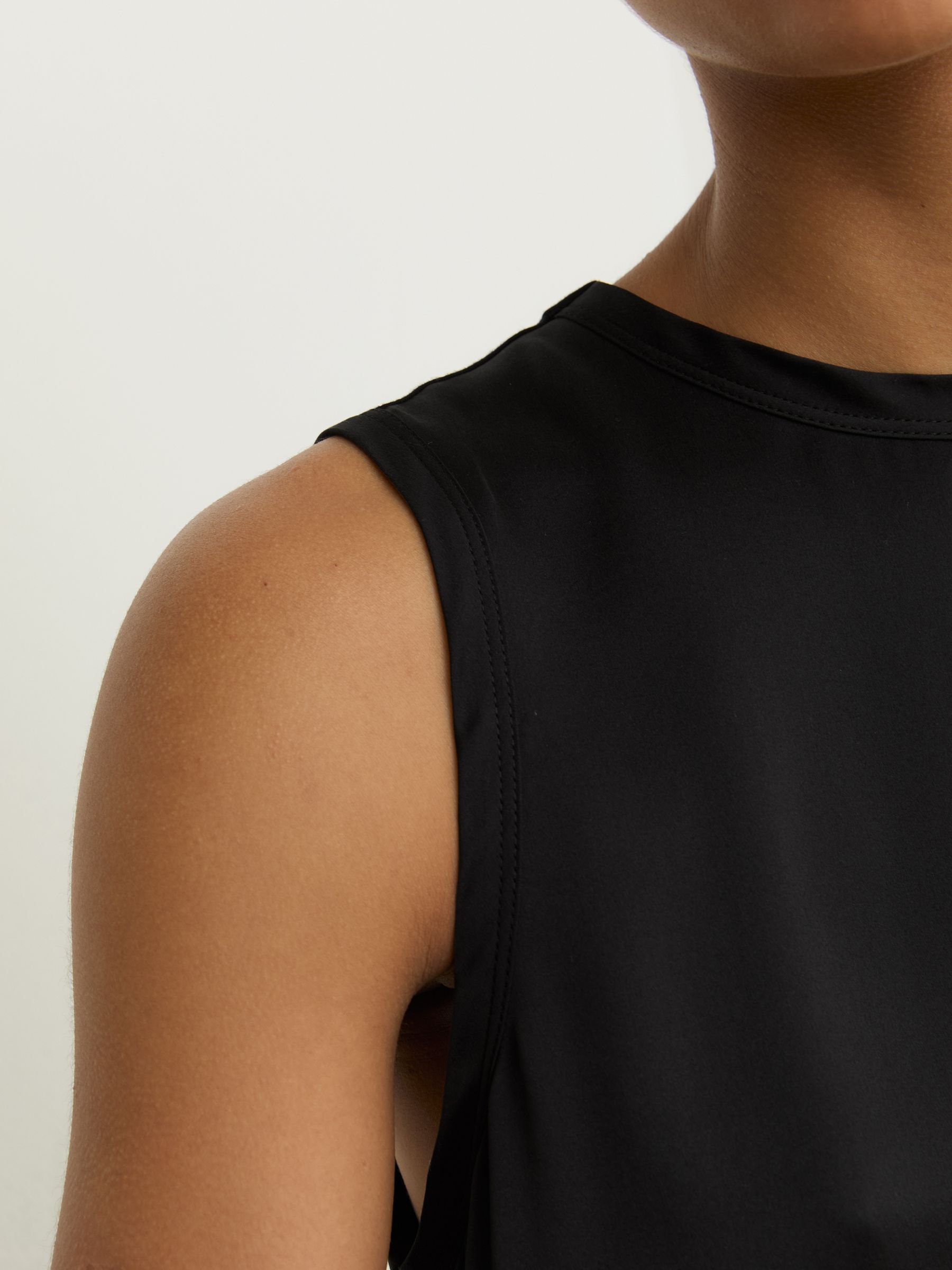 Silk-Front Jersey Vest in Black - Image 4 of 7