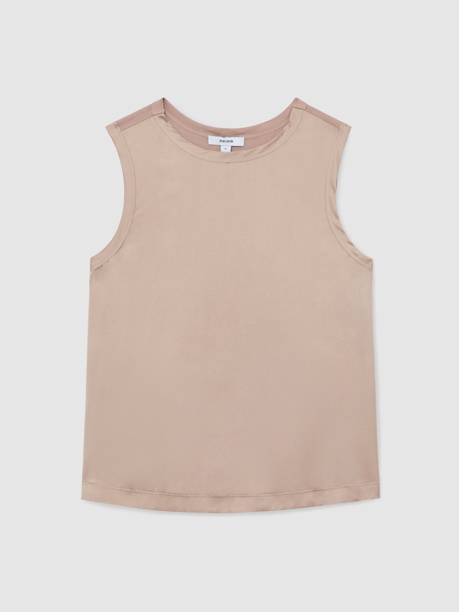 Silk-Front Jersey Vest in Bronze - image 1