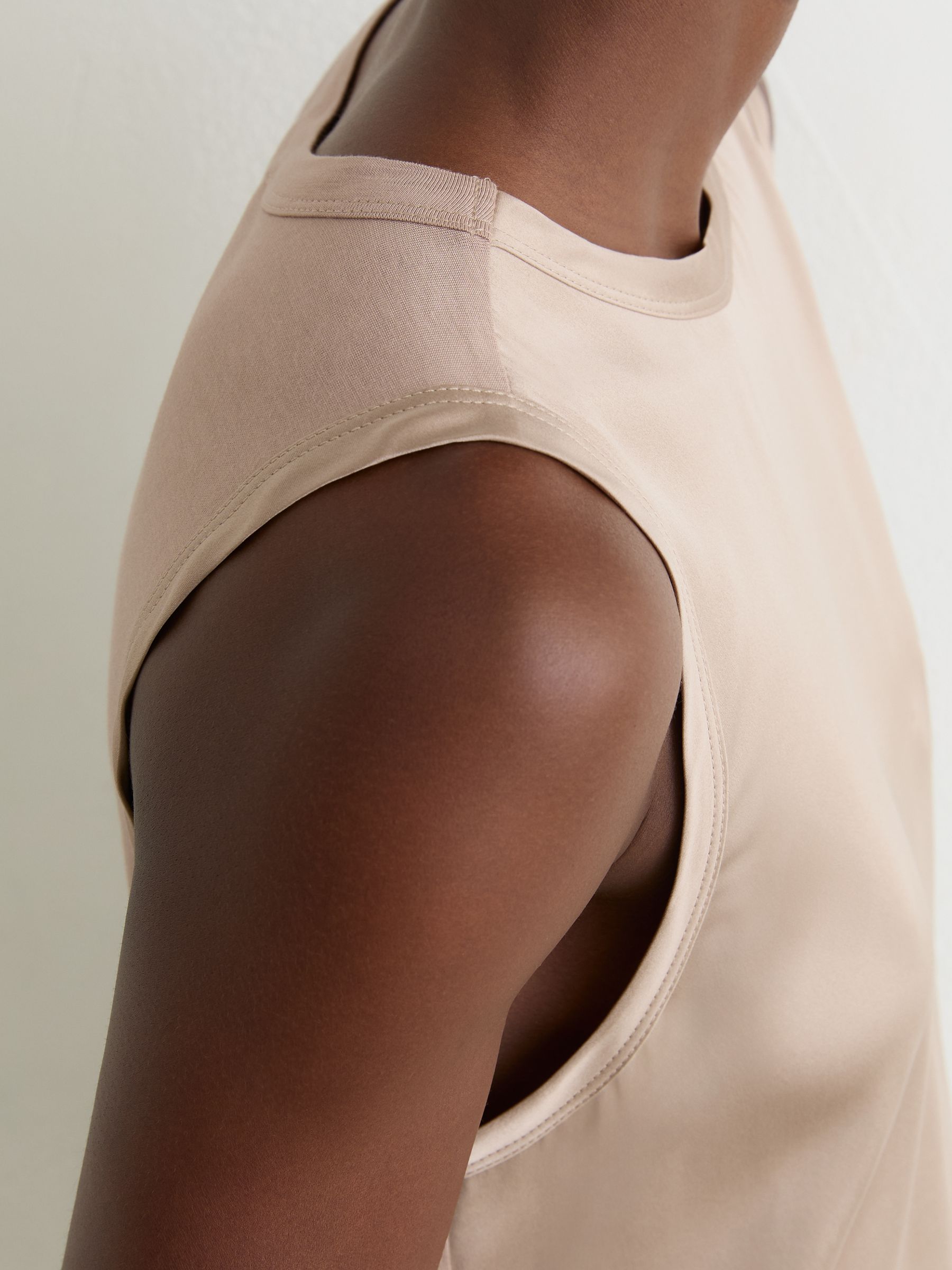 Silk-Front Jersey Vest in Bronze - Image 5 of 7